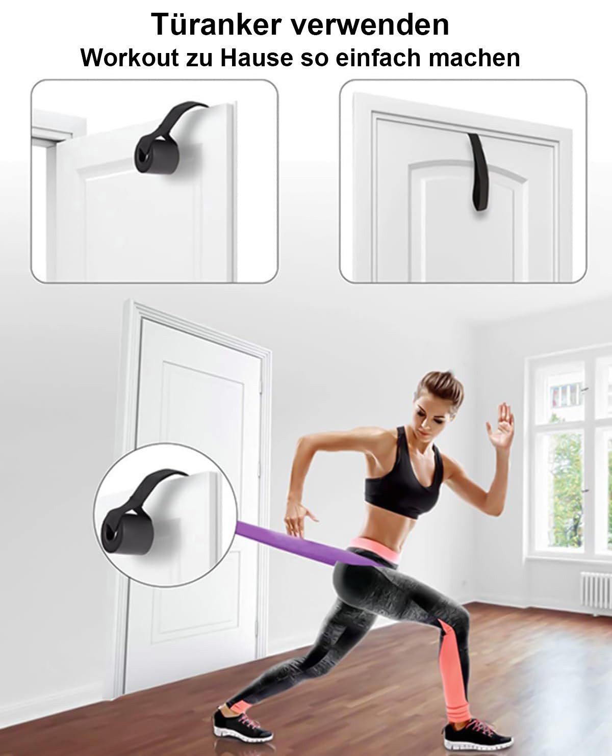 SinLaw Trainingsband 4 Widerstandsübungsbänder, Krafttraining Pilates Widerstandsbänder