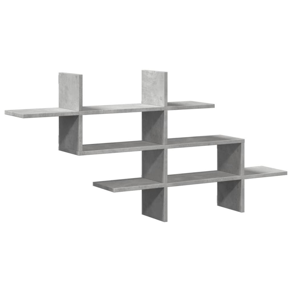 vidaXL Regal Wandregal Betongrau 124,5x18x60,5 cm günstig online kaufen