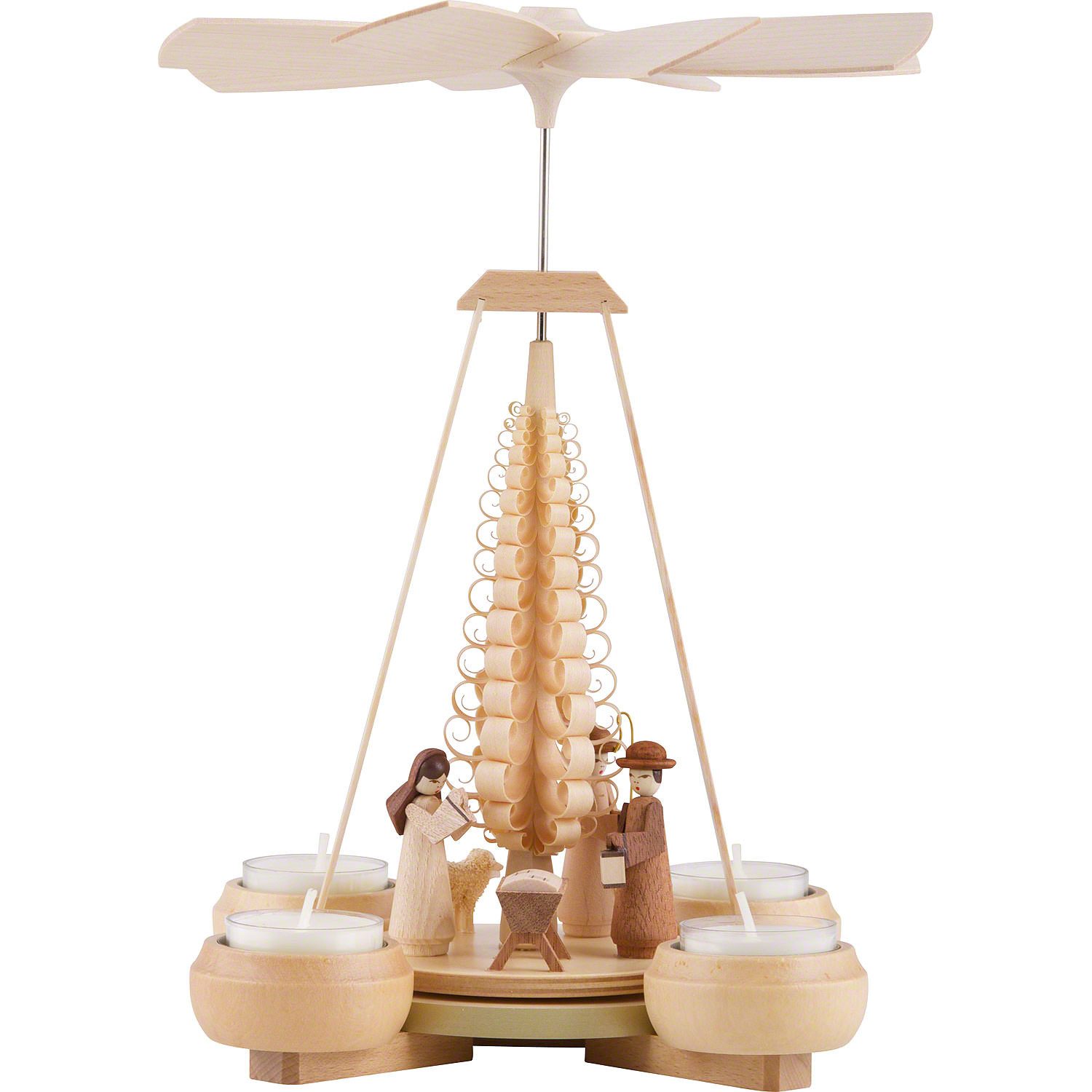 Müller Kleinkunst GmbH Seiffen Weihnachtspyramide 1-stöckige Pyramide Christi Geburt (24cm) von Müller Kleinkunst