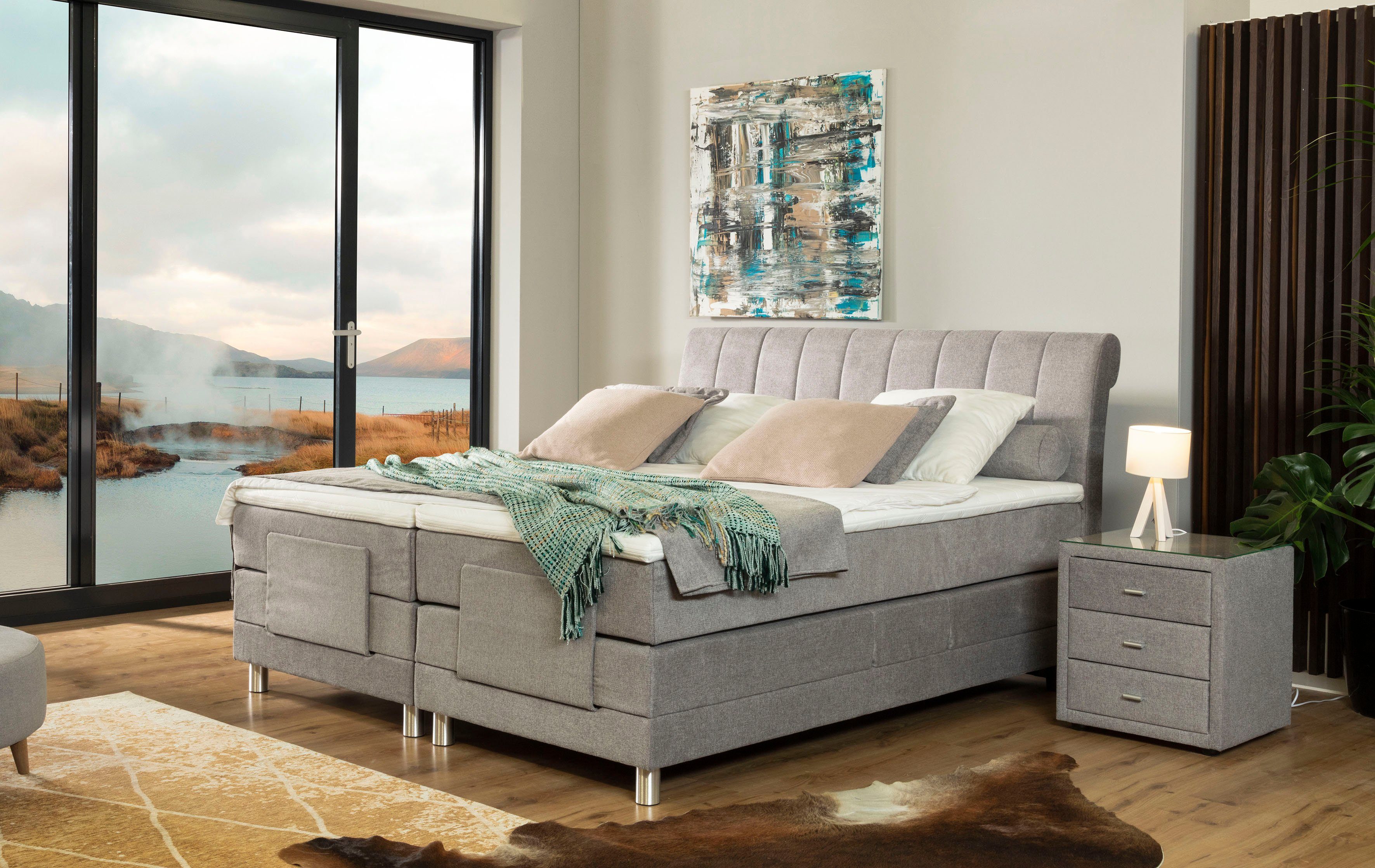 alina Nachttisch Elsa, mit Glasplatte