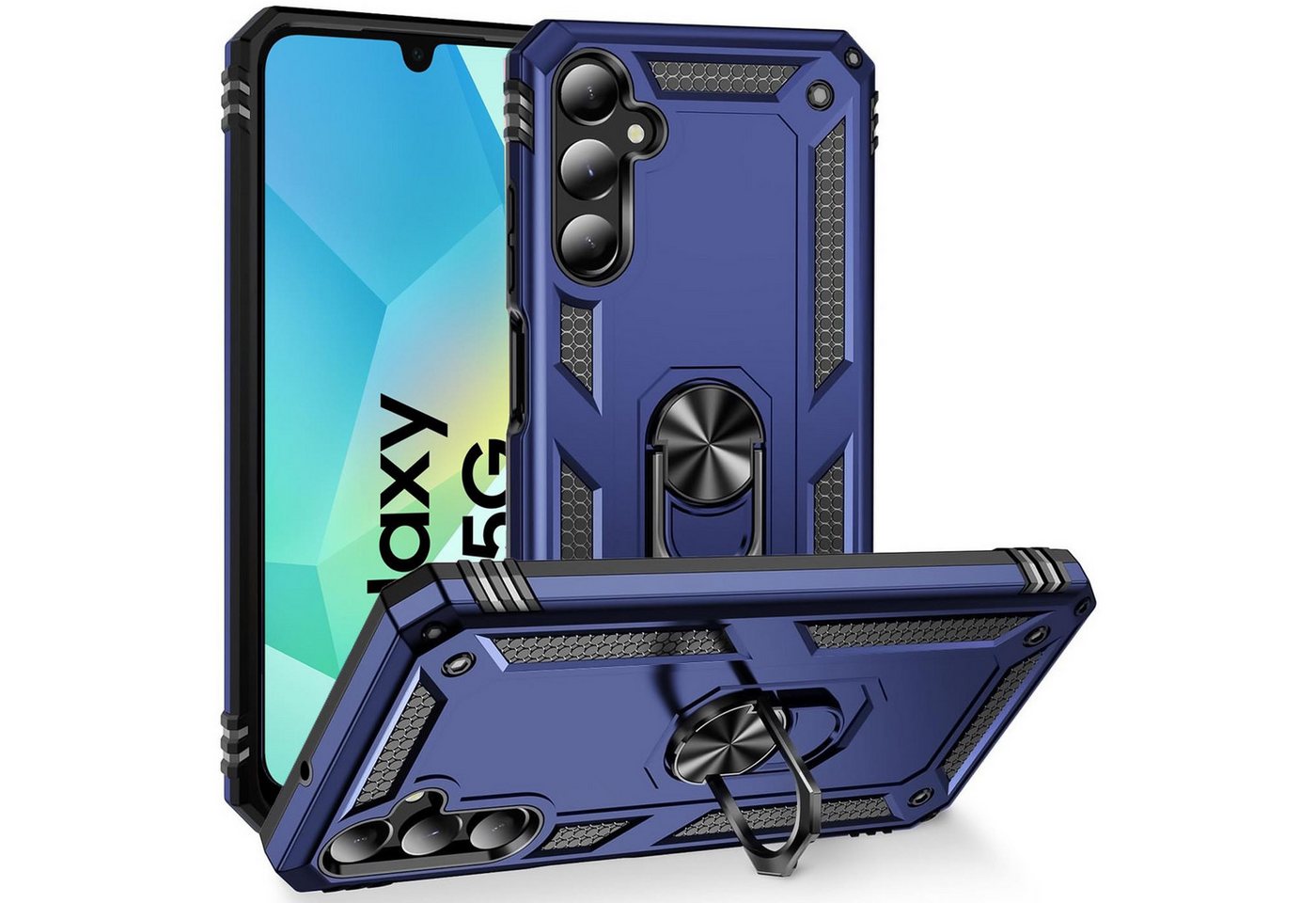 CoolGadget Handyhülle Armor Shield Case für Samsung Galaxy A16 5G 6,7 Zoll, Outdoor Cover mit Magnet Ringhalterung Handy Hülle für Samsung A16 5G
