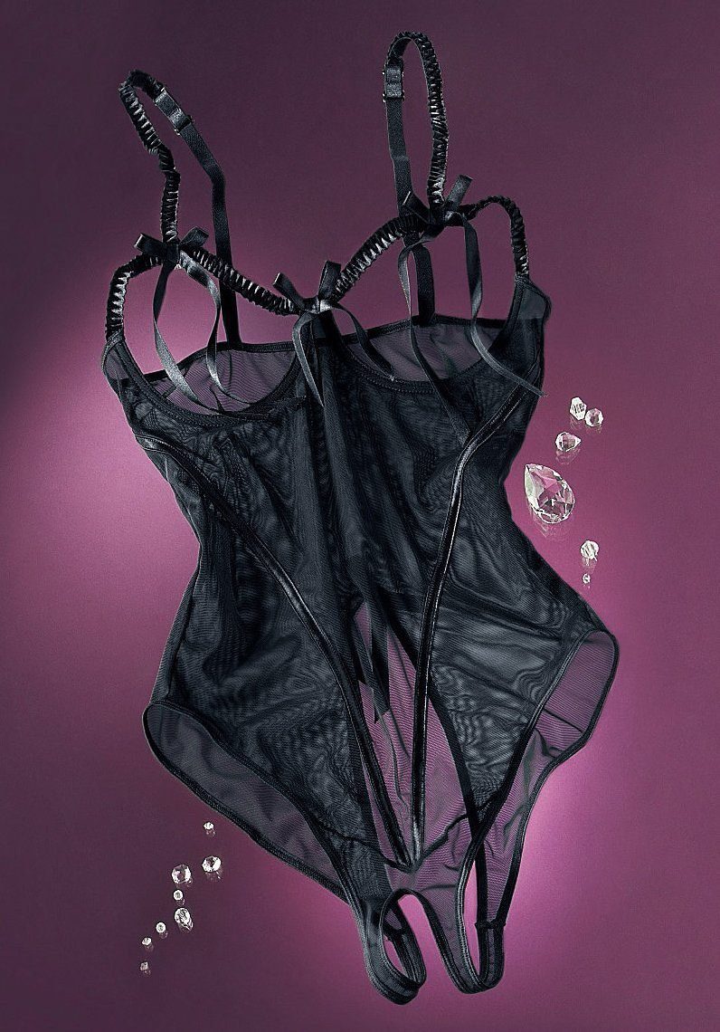 Nuance by Lascana Body-Ouvert aus transparentem Netzmaterial, verführerische Dessous, Reizwäsche