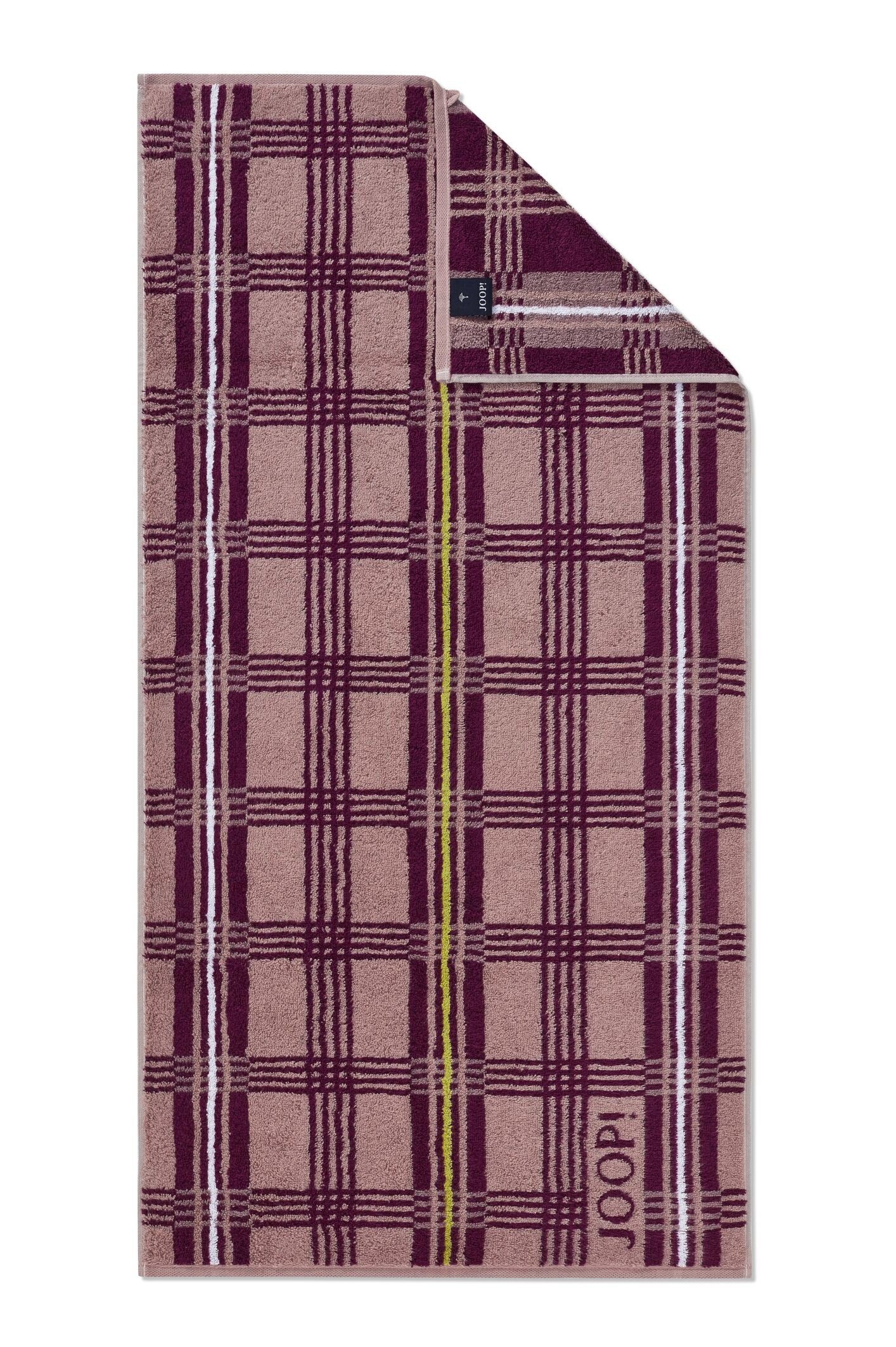 Joop! Handtücher JOOP! LIVING - CHECKS Handtuch-Set, Textil (2-St) Mauve