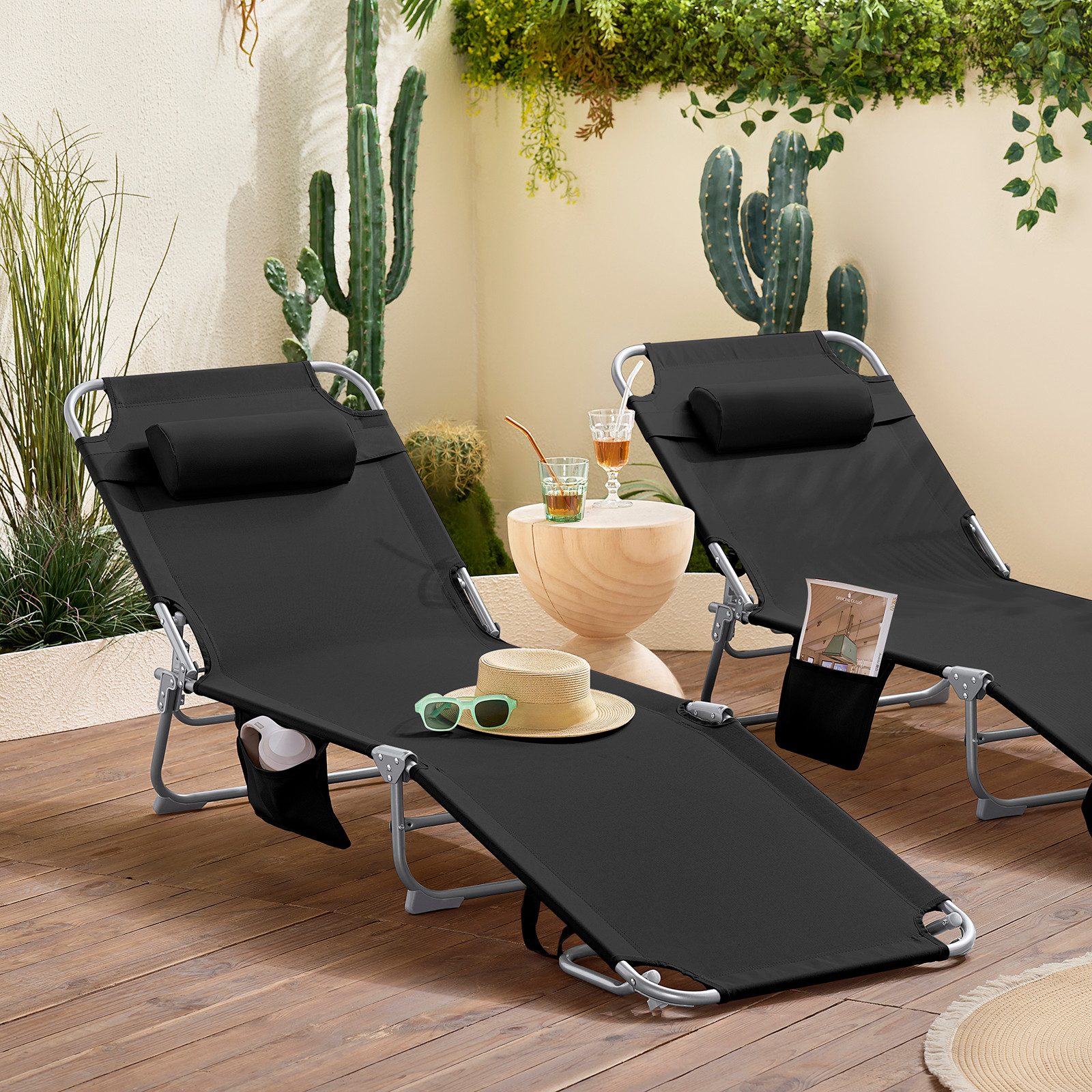SoBuy Gartenliege OGS35x2, 2-er Set Sonnenliege günstig online kaufen