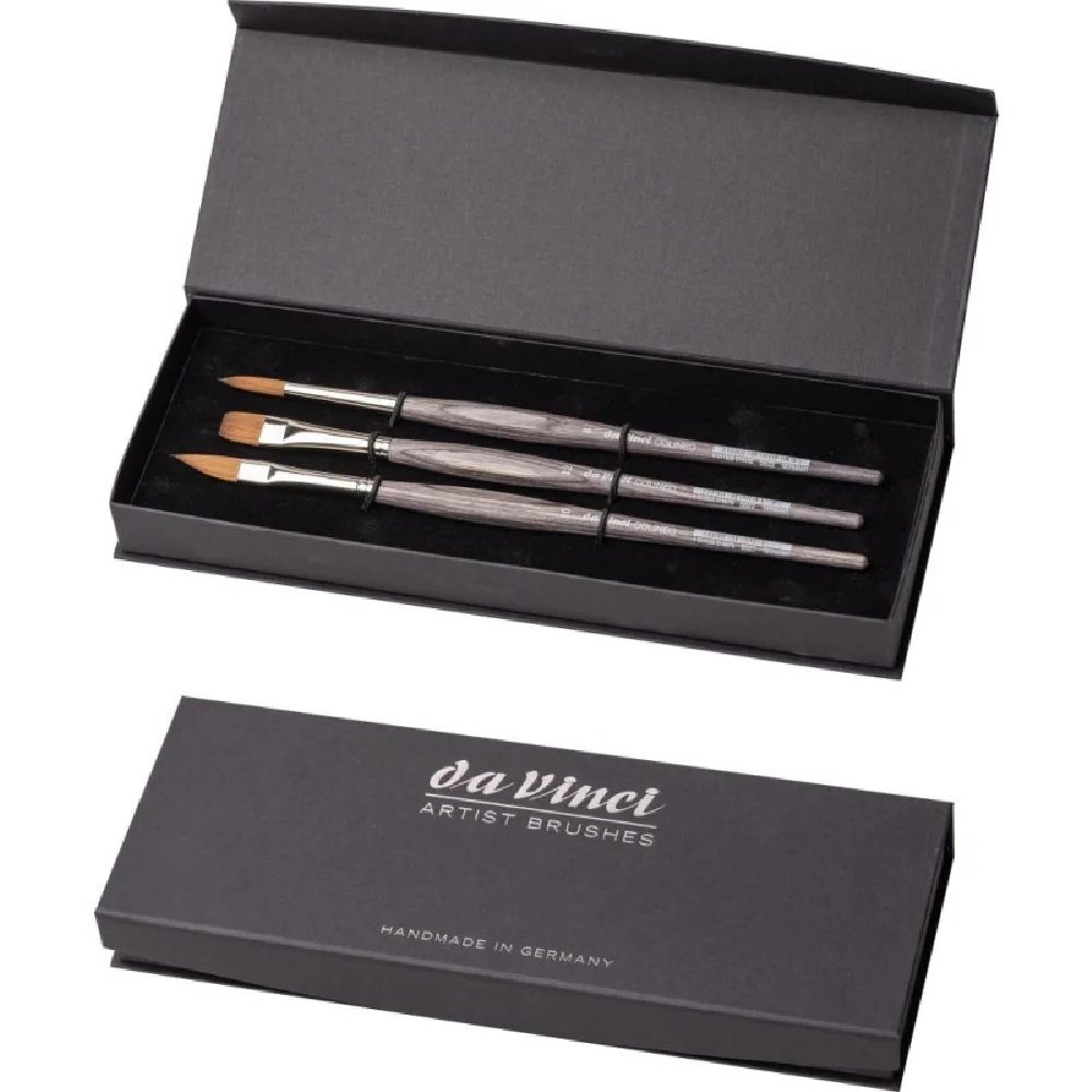 Da Vinci Пензлик COLINEO Aquarellpinsel-Geschenkbox, 3 Пензлики im Set, (3 St)