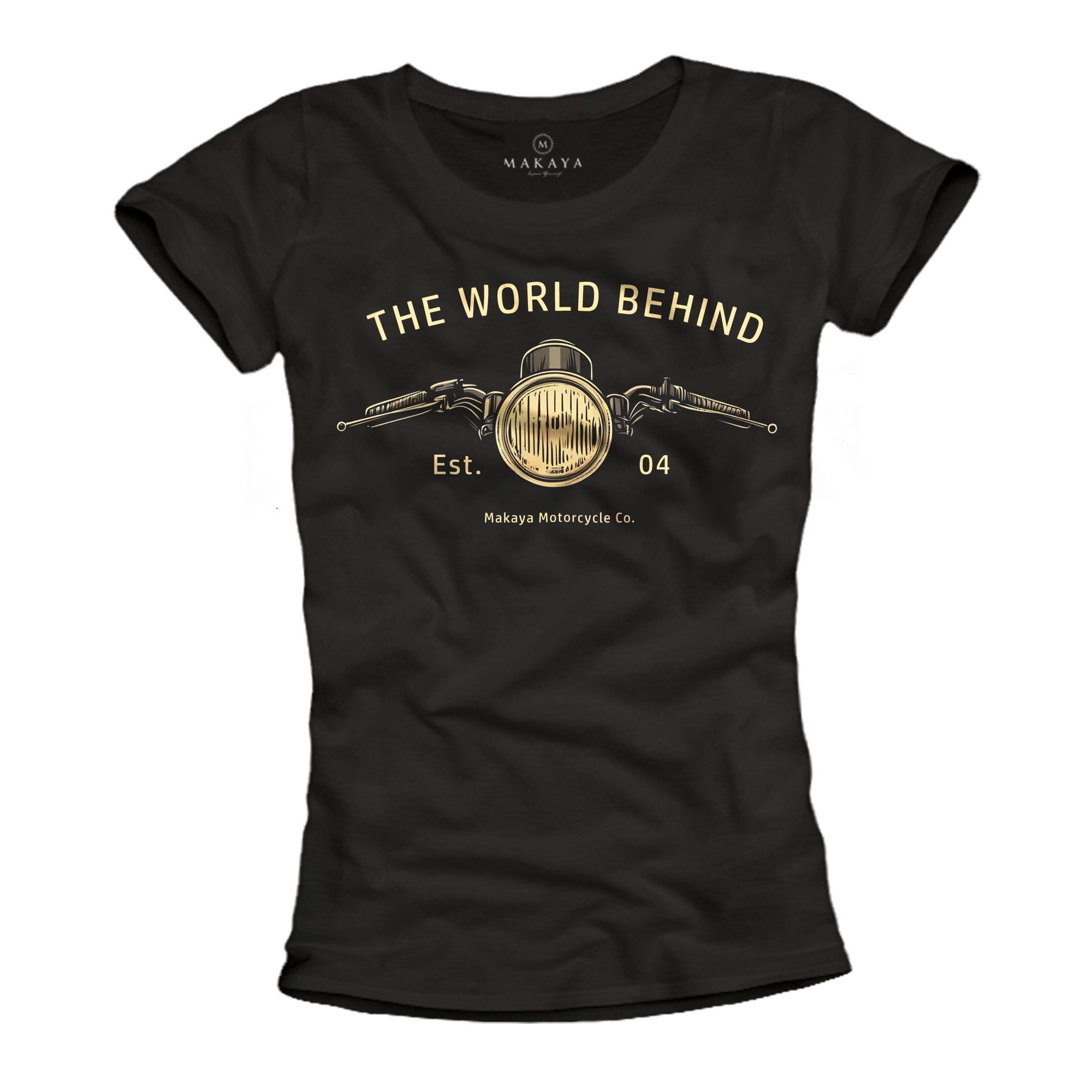 T-Shirt Biker Damen Top mit Motorradprint – Geschenk für Bikerinnen