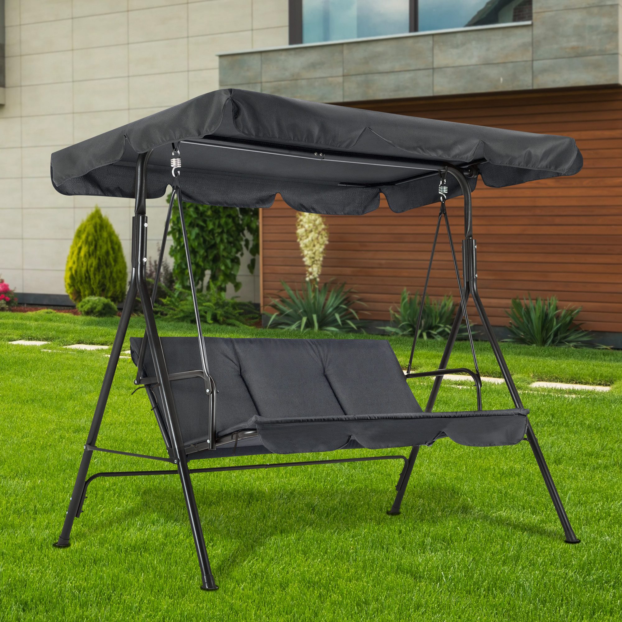 MCombo Hollywoodschaukel MCombo 3-Sitzer Hollywoodschaukel Gartenschaukel 8 günstig online kaufen