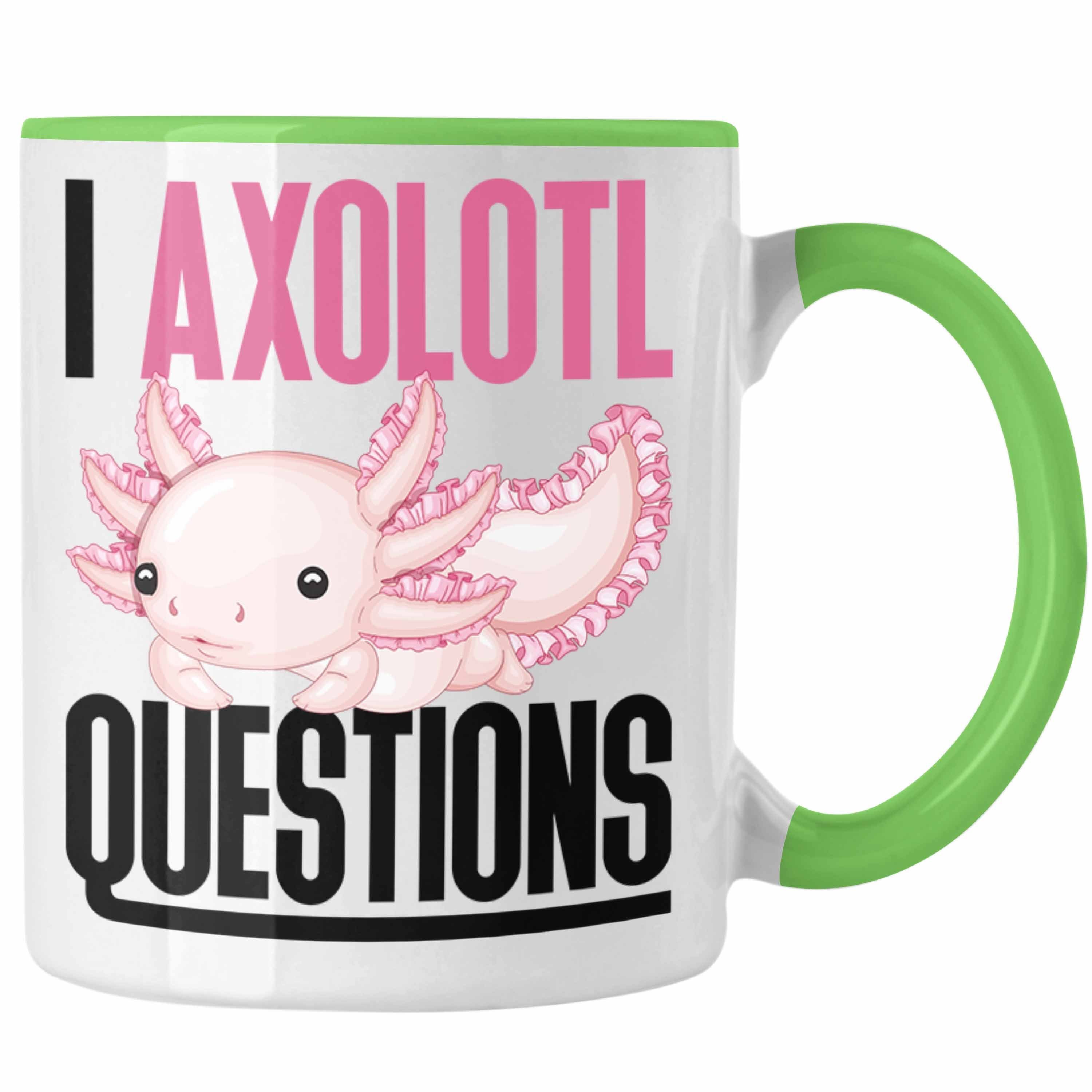 Grün Schwanzlurch I Tasse Tasse Axolotl Axolotl Geschenk Questions Gamer Trendation Geschenk