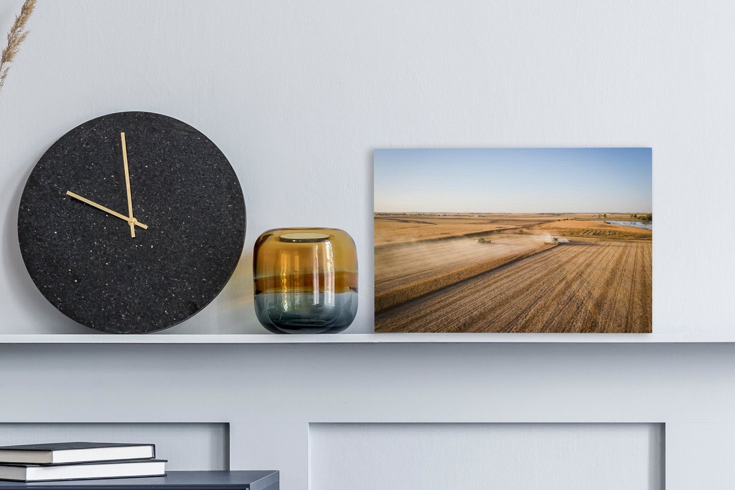 OneMillionCanvasses® Leinwandbild Feld - Bauernhof - günstig online kaufen