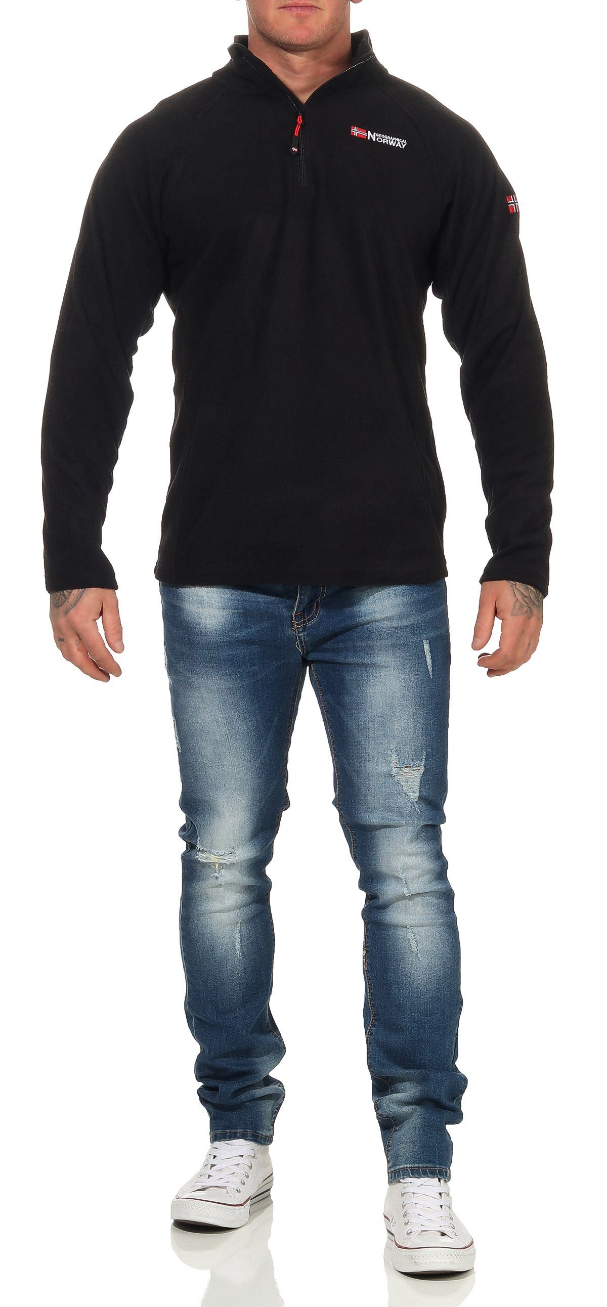 Geographical Norway Fleecepullover Herren leichte Micro Fleece überzieh Pul günstig online kaufen