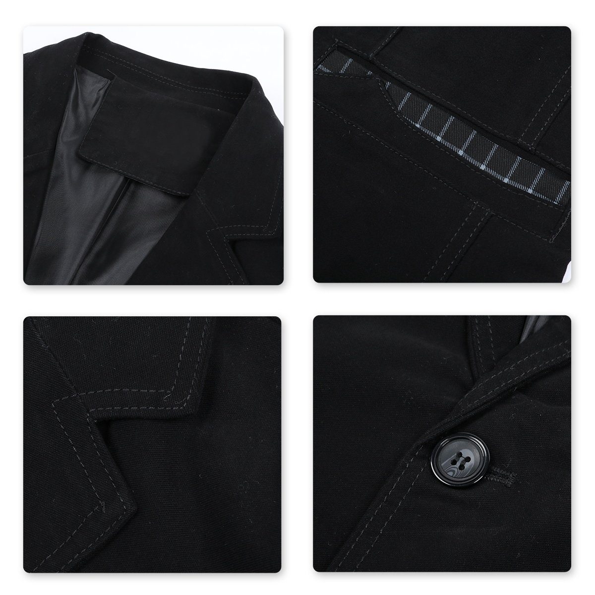Allthemen Sweatsakko aus Baumwolle Casualsakko Slim Fit Blazer für Freizeit