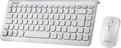 Perixx »Perixx Periduo-707 Plus W Funk Tastatur, Maus-Set Deutsch, QWERTZ, Windows® Weiß« Tastatur- und Maus-Set