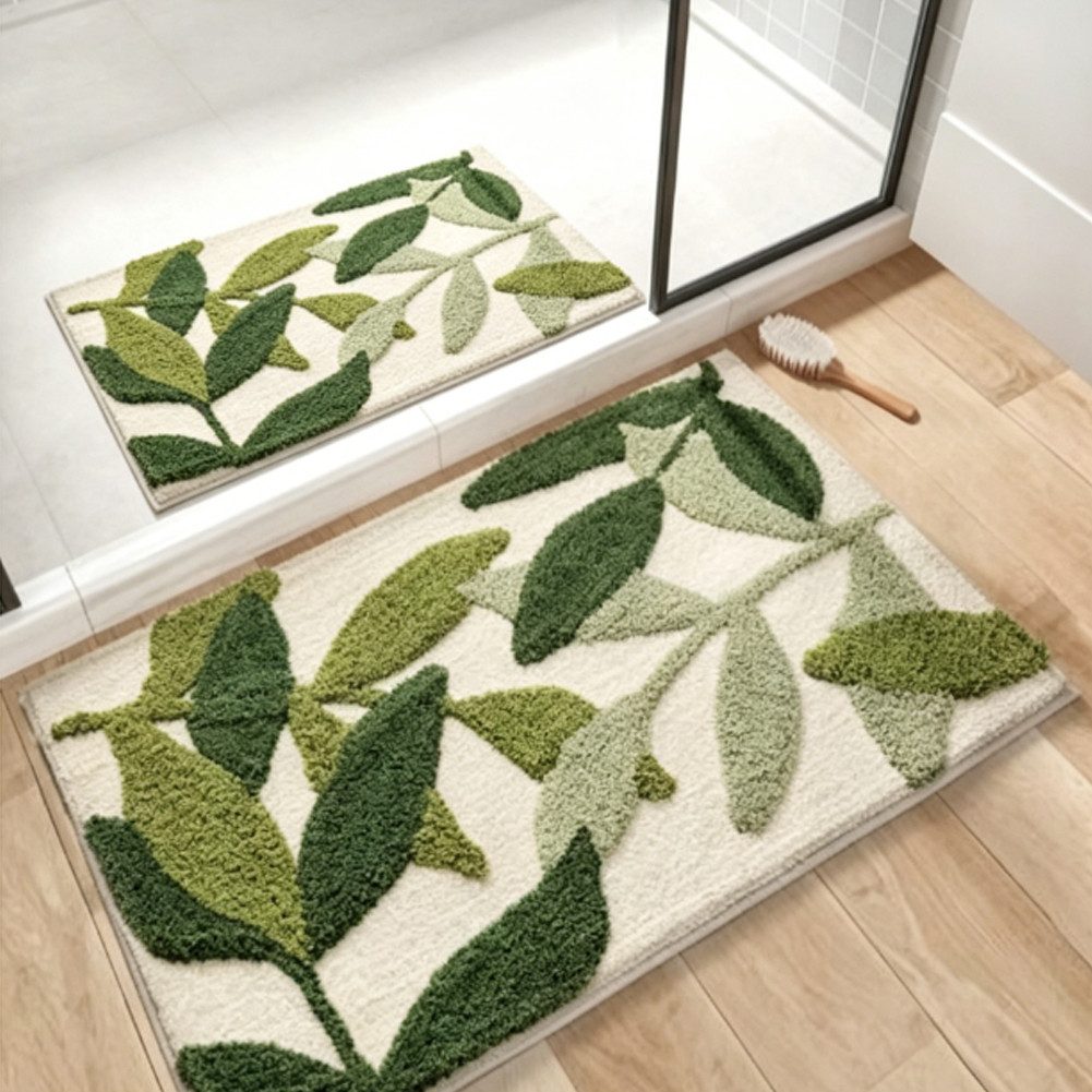 FANNOU Badematte saugfähige Badematte mit weichem Plüschflor und TPR-Rückseite, rutschhemmend beschichtet, Polyester, 40x60cm, maschinenwaschbare, Badematte für – Bild 5 von 5