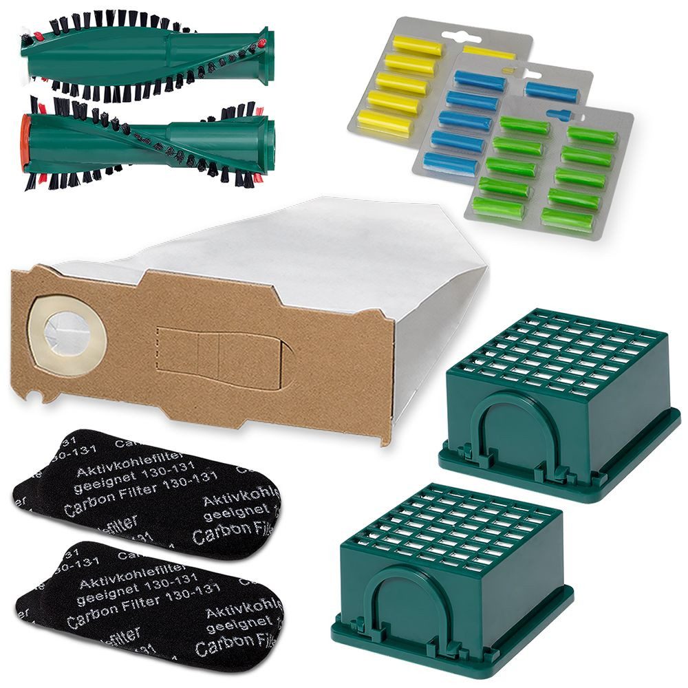 PRIMEBAG Staubsaugerbeutel 66 tlg Sparset - Filterset passend für Vorwerk VK 130 und 131