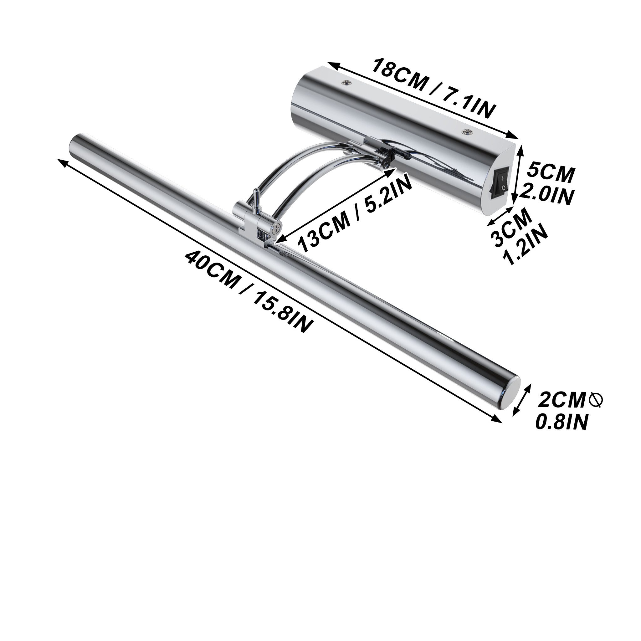 FIVMEN LED Spiegelleuchte Spiegellampe Wandleuchte Lampe Badleuchte LED Badezimmer Beleuchtung, 10W, für Wandbeleuchtung und Spiegel Beleuchtung