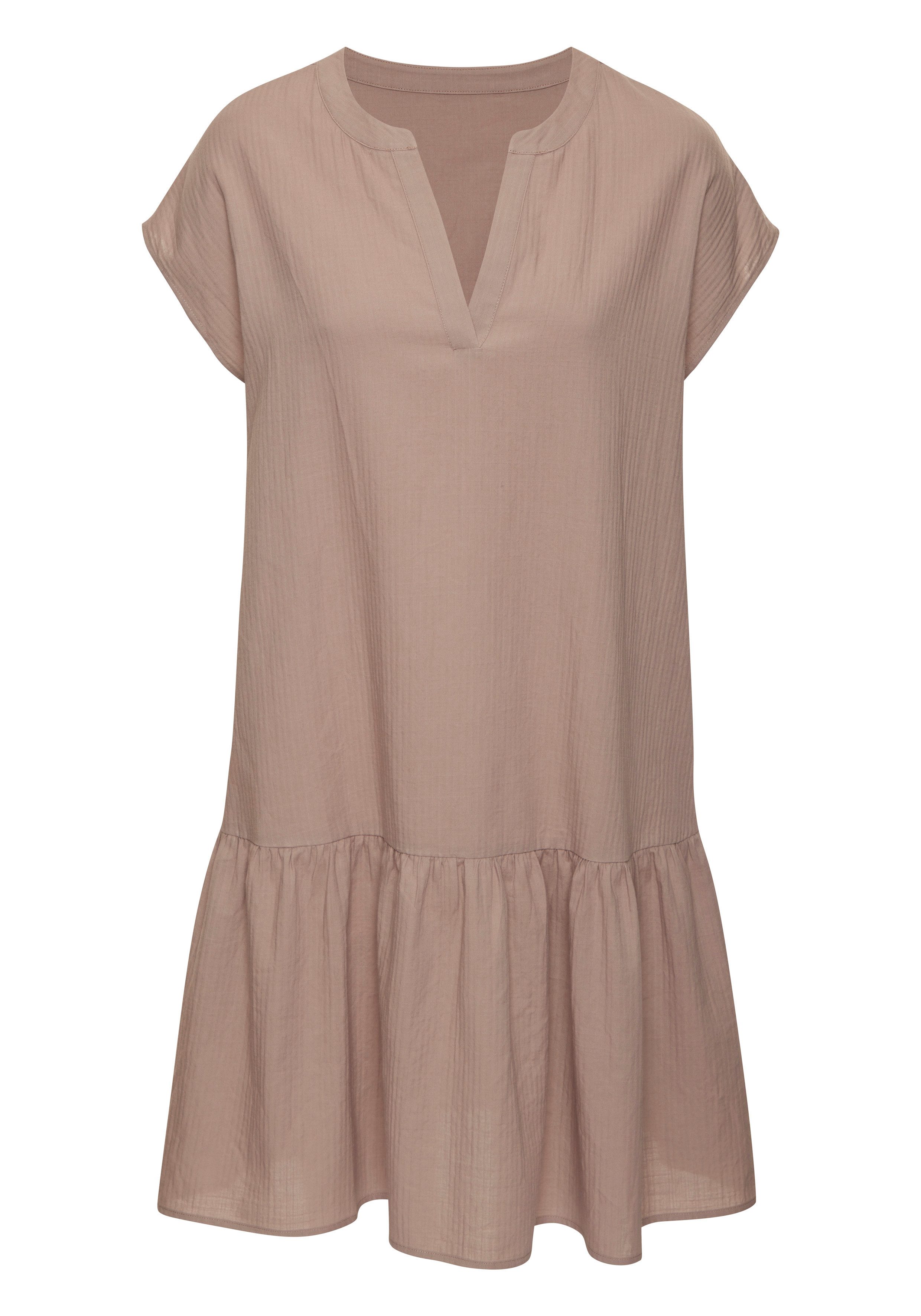 Vivance Blusenkleid aus strukturierter Ware, Volant, Tunikakleid, Sommerkleid, Basic. € 34,99