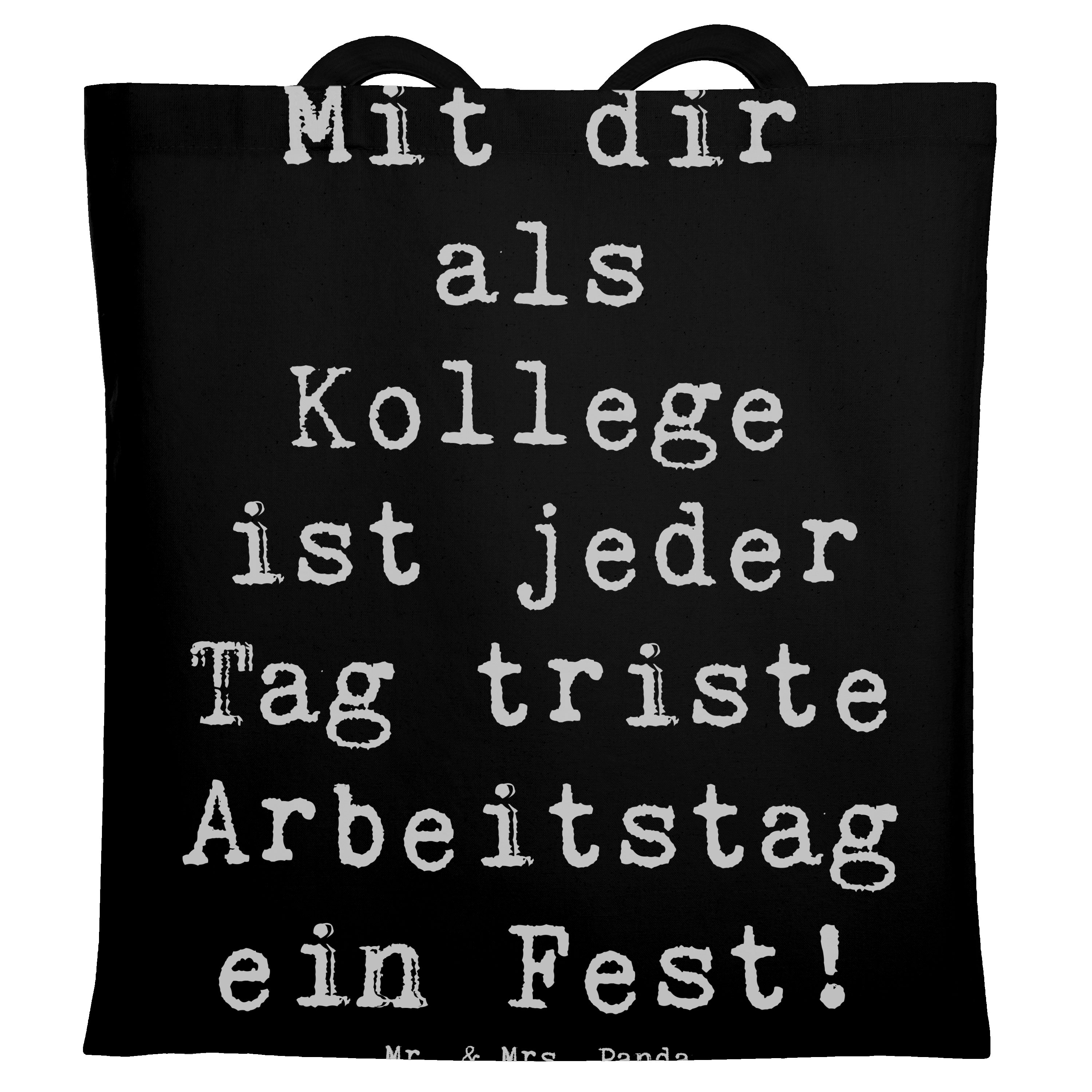 Tragetasche Fest Kollege - Schwarz - Geschenk, geschätzter Kollege, Dankeschön, A