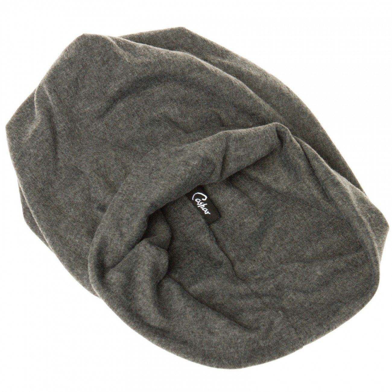 Mütze Beanie warmem Caspar (meliert) MU134 mit dunkelgrau Flanell Beanie Stoff