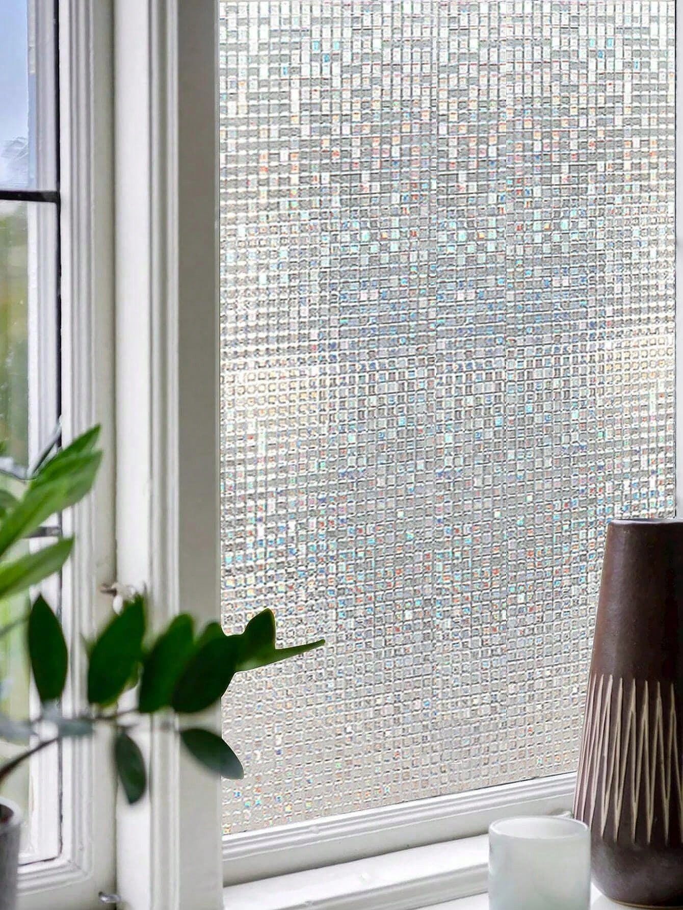 HomeBella Fensterfolie Statische Fensterfolie blickdicht Sichtschutz ohne Kleber, fuer Bad Kueche und Wohnraeume – Bild 3 von 5