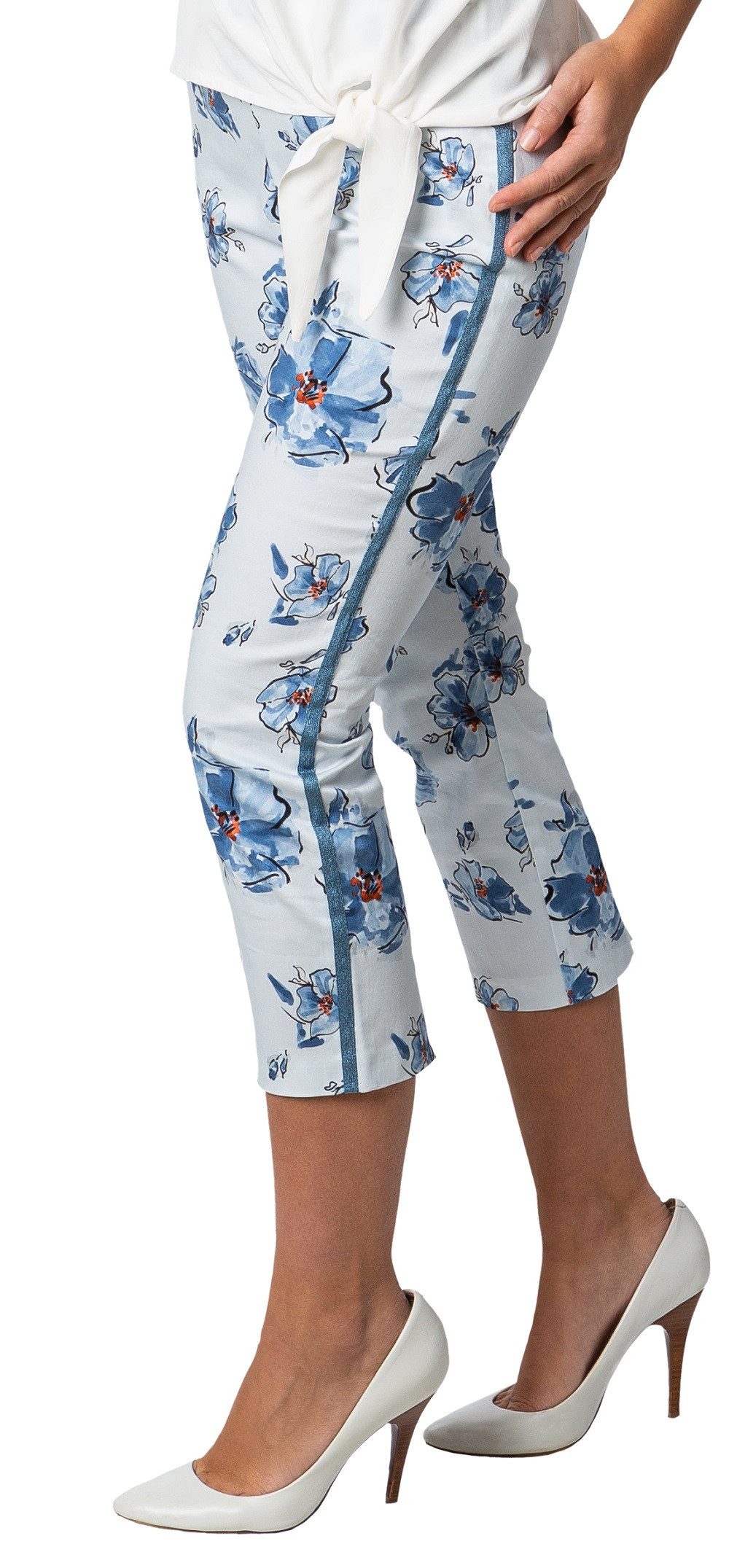 Stehmann Caprihose 6/8 Hose im sommlichen Blumendruck