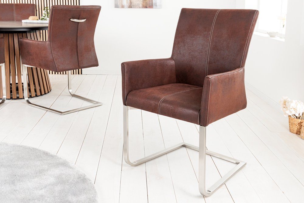 riess-ambiente Freischwinger SAMSON dark coffee / günstig online kaufen