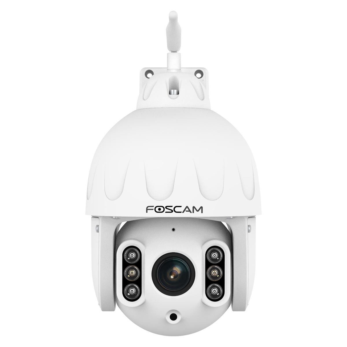 Foscam Überwachungskamera Foscam SD8P 8-MP Dualband WLAN PTZ Dome Überwachungskamera (mit 4-fach optischem Zoom, Personen- und Fahrzeugerkennung, Nachtsicht, Zwei-Wege-Audio, Micro-SD-Kartenslot, Wetterfest)