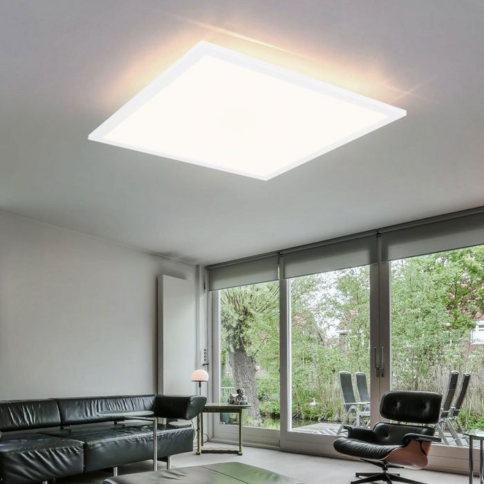etc-shop LED Panel LED-Leuchtmittel fest verbaut Warmweiß LED Deckenlampe Deckenleuchte Wohnzimmerleuchte LED Panel TF10102