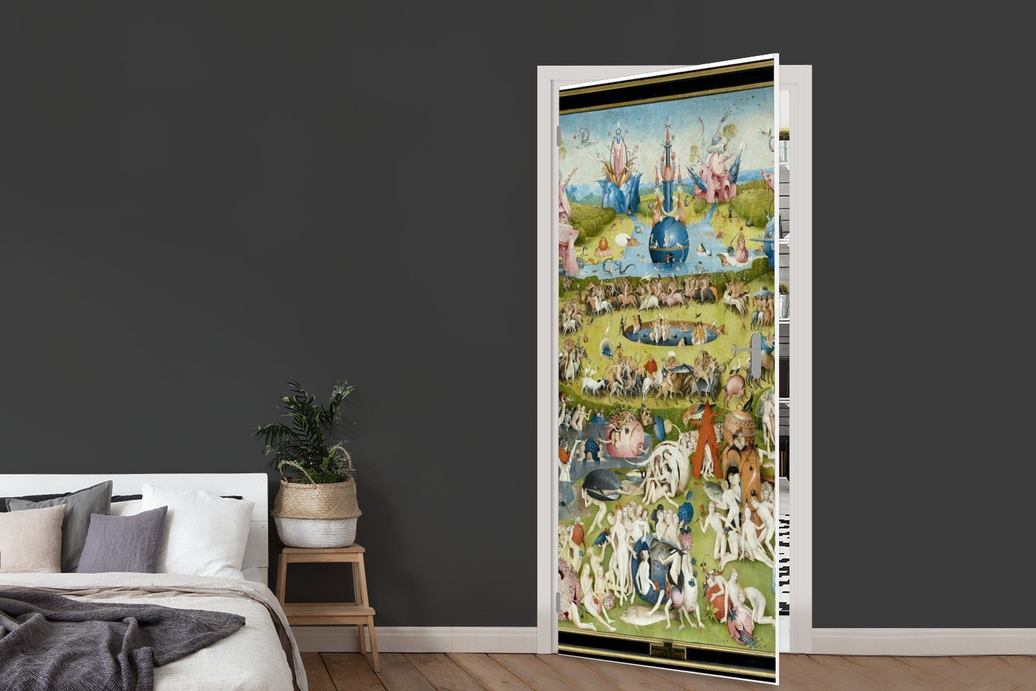 MuchoWow Türtapete Garten der Lüste Fototapete Tür, Hieronymus (1 von für Türaufkleber, Bosch, bedruckt, Gemälde St), 75x205 cm - Matt