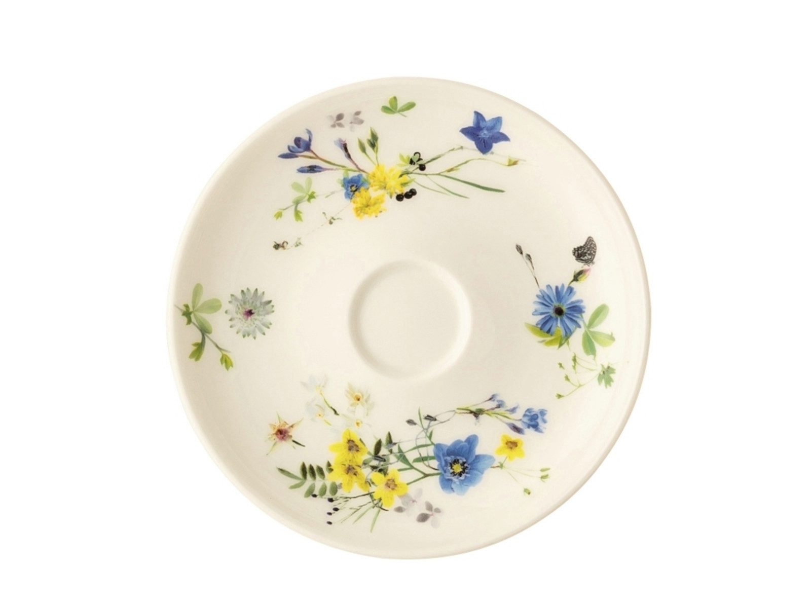 Rosenthal Untertasse Brillance Fleurs des Alpes Kaffee-Untere m. Coup, Untertasse