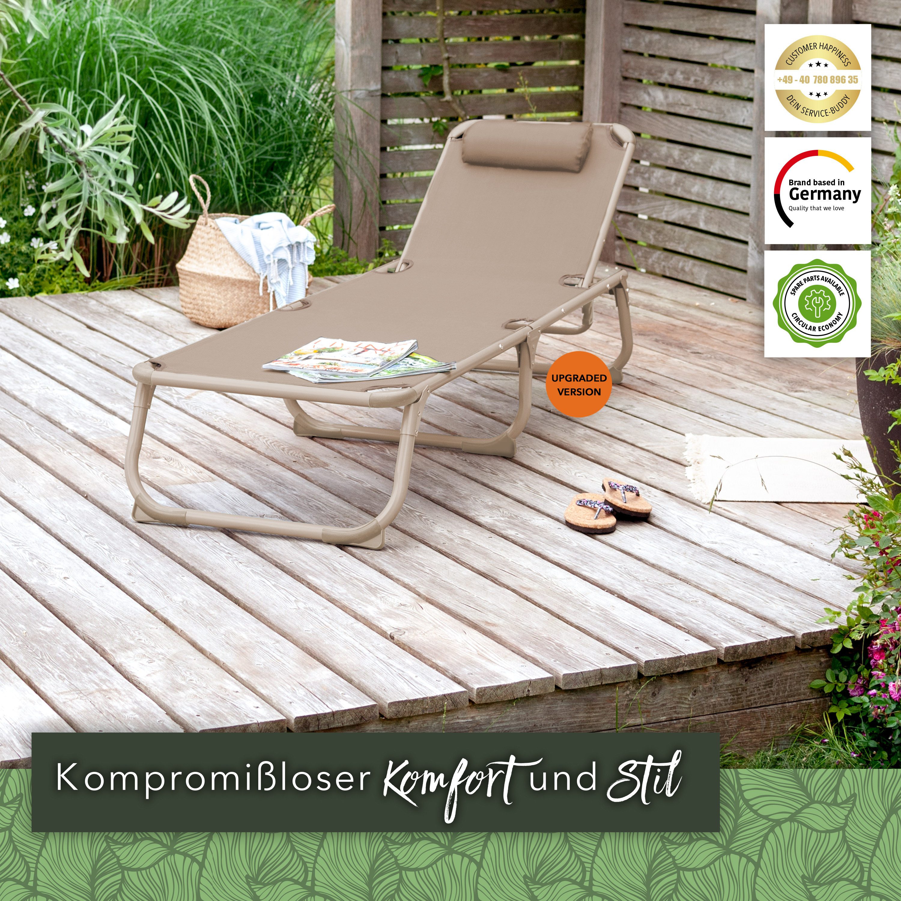 PARK ALLEY Gartenliege PA-7962, PA-7962 günstig online kaufen