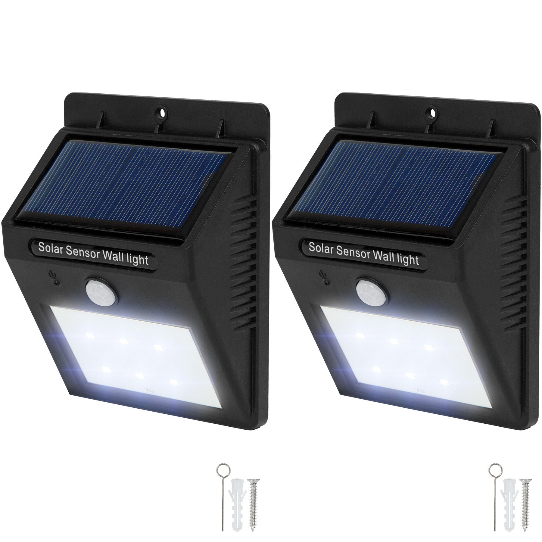 tectake LED Gartenstrahler 2er-Set Solarlampe mit günstig online kaufen