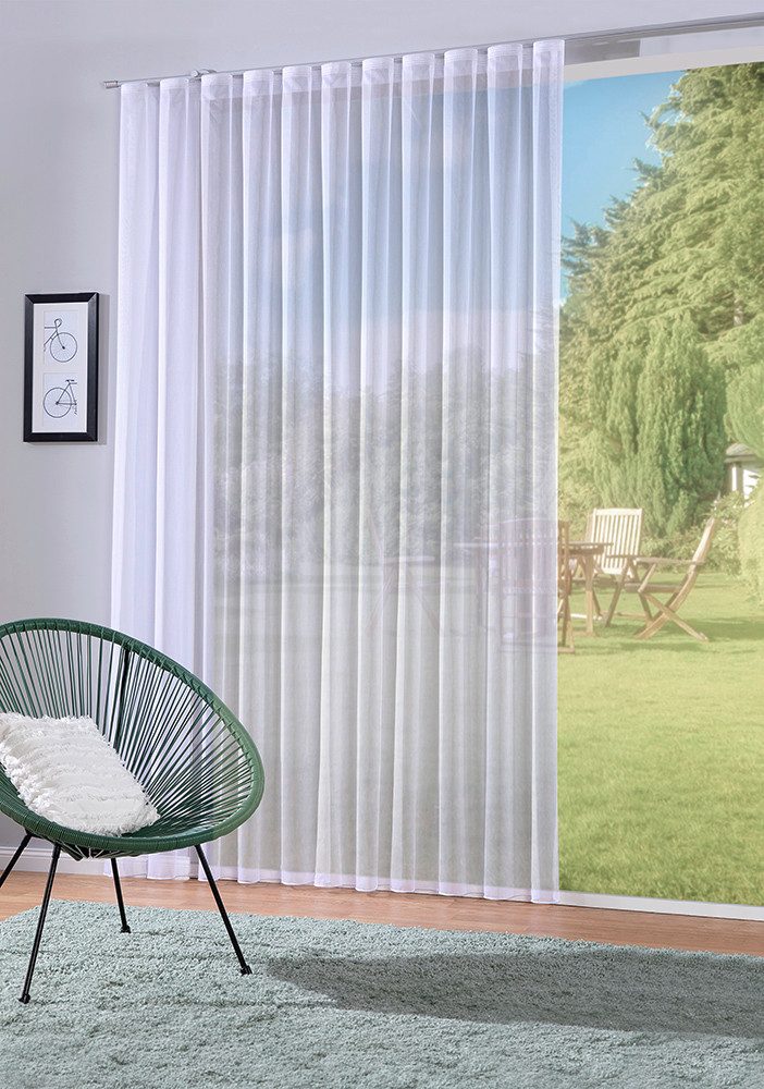 DecoHome24 Gardine Iris (1 St), verdeckte Schlaufen, halbtransparent, Store günstig online kaufen