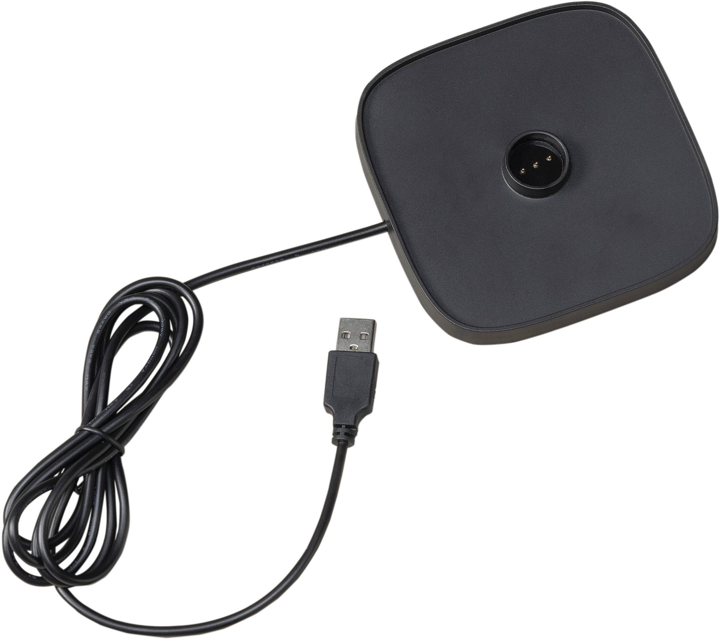 LED KONSTSMIDE fest Capri Warmweiß, USB-Tischleuchte Farbtemperatur, dimmba schwarz, Tischleuchte Capri, integriert, LED LED