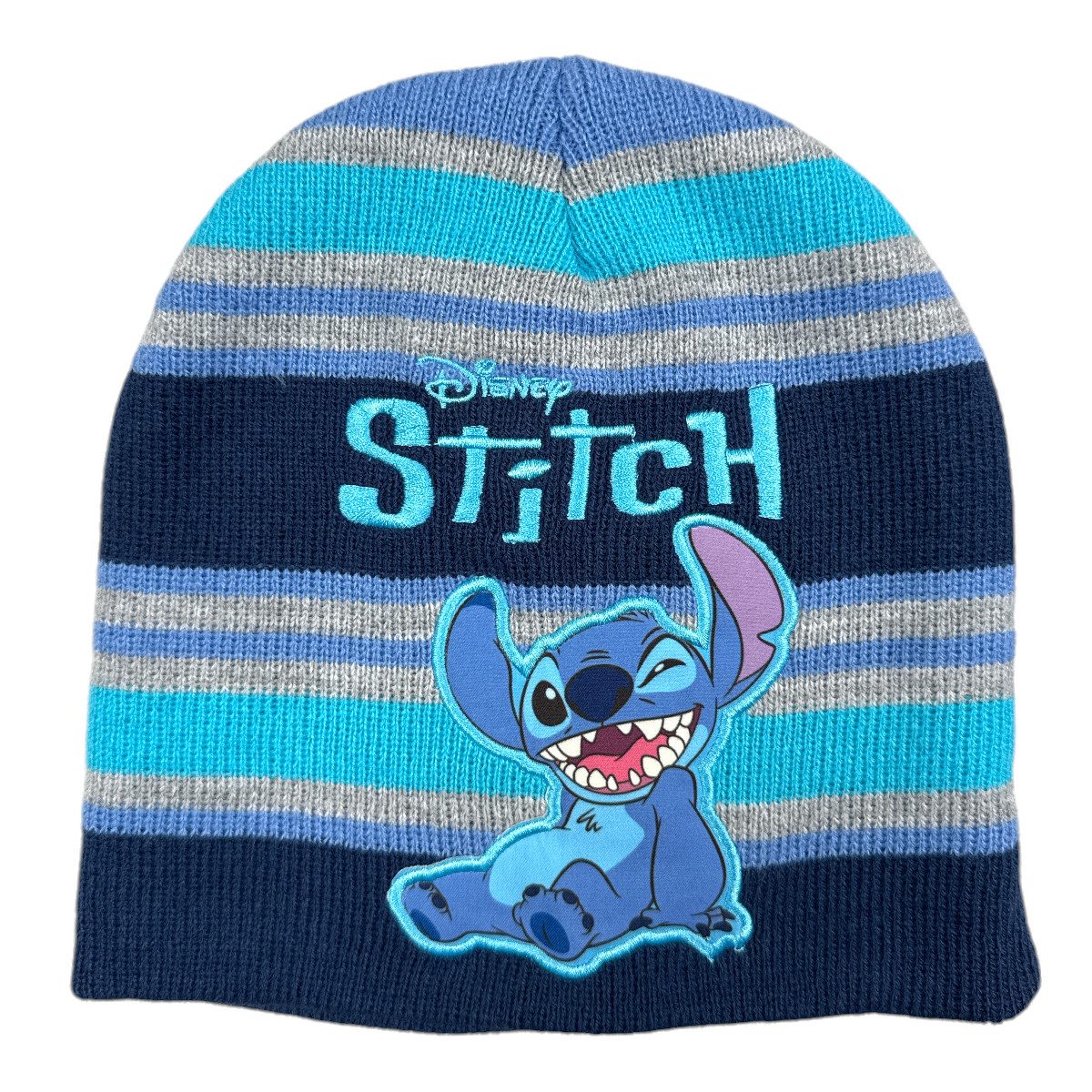 Disney Bommelmütze Disney Stitch Set Kinder Herbst 3tlg Set Wintermütze Snood Handschuhe Gr. 54