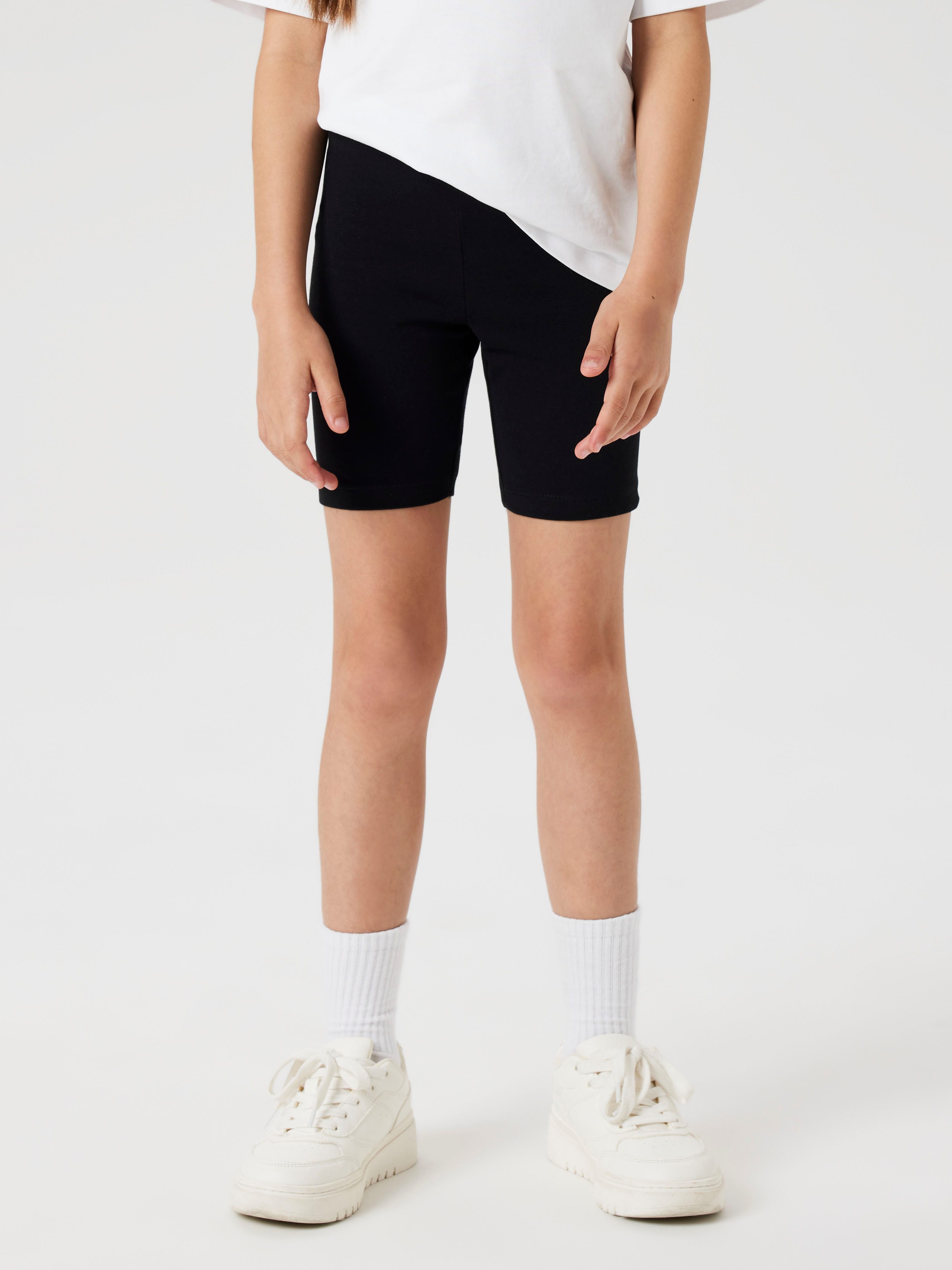Name It Radlerhose NKFVIVIAN 2P SOLID SHORT LEGGING NOOS (Packung, 2-tlg) Baumwollmischung, Stretch, Slim Fit