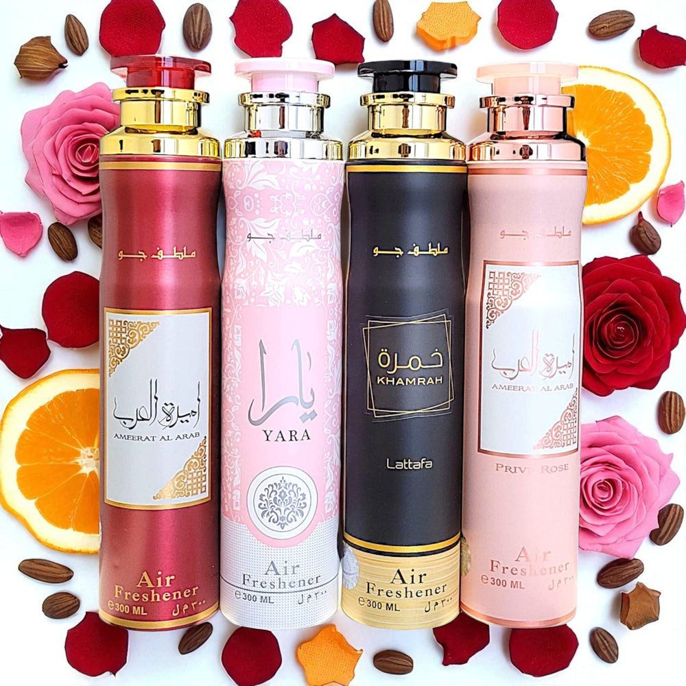 Lattafa Raumduft Lattafa Lufterfrischer Khamrah, Yara, Ameerat Al Arab und Prive Rose