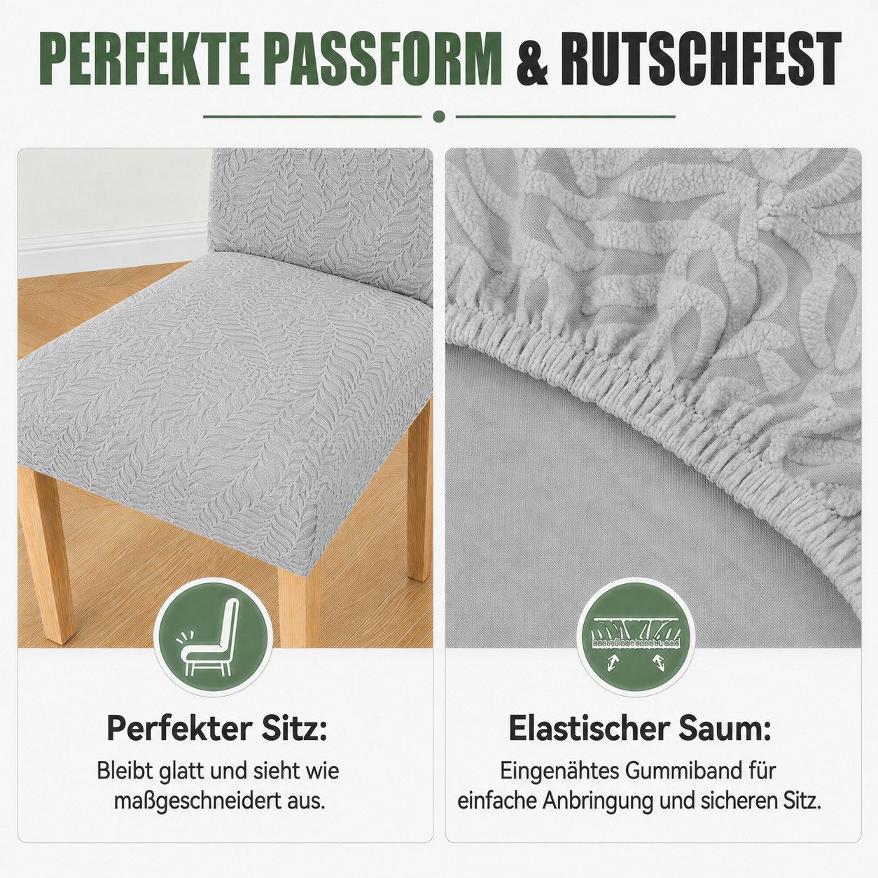 BlingBin Stuhlhusse Stretch Stuhlhussen für Esszimmer,waschbar Dekoration Stuhlschutz, Komfort Stuhlbezug für Küche Esszimmer Hotel Bankett – Bild 5 von 5