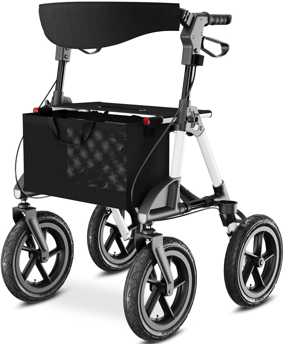 Rollator 7-fach höhenverstellbar, hoher Sitzkomfort