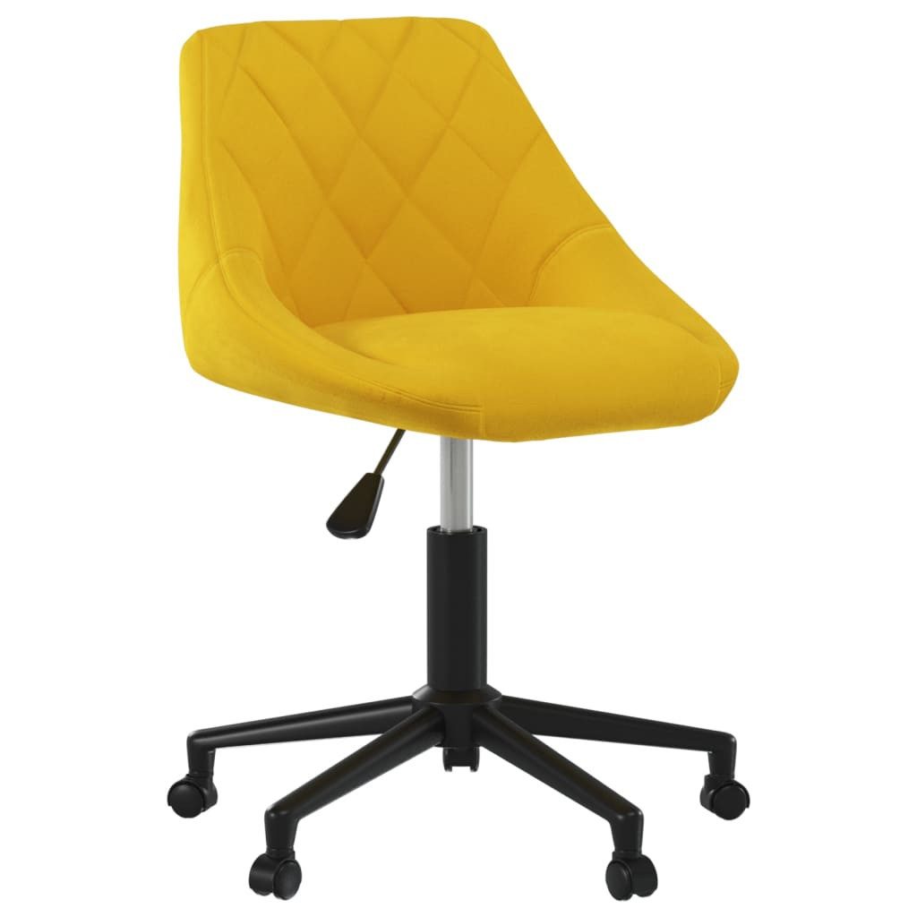 vidaXL Bürostuhl Bürostuhl Drehbar Senfgelb Samt (1 St)