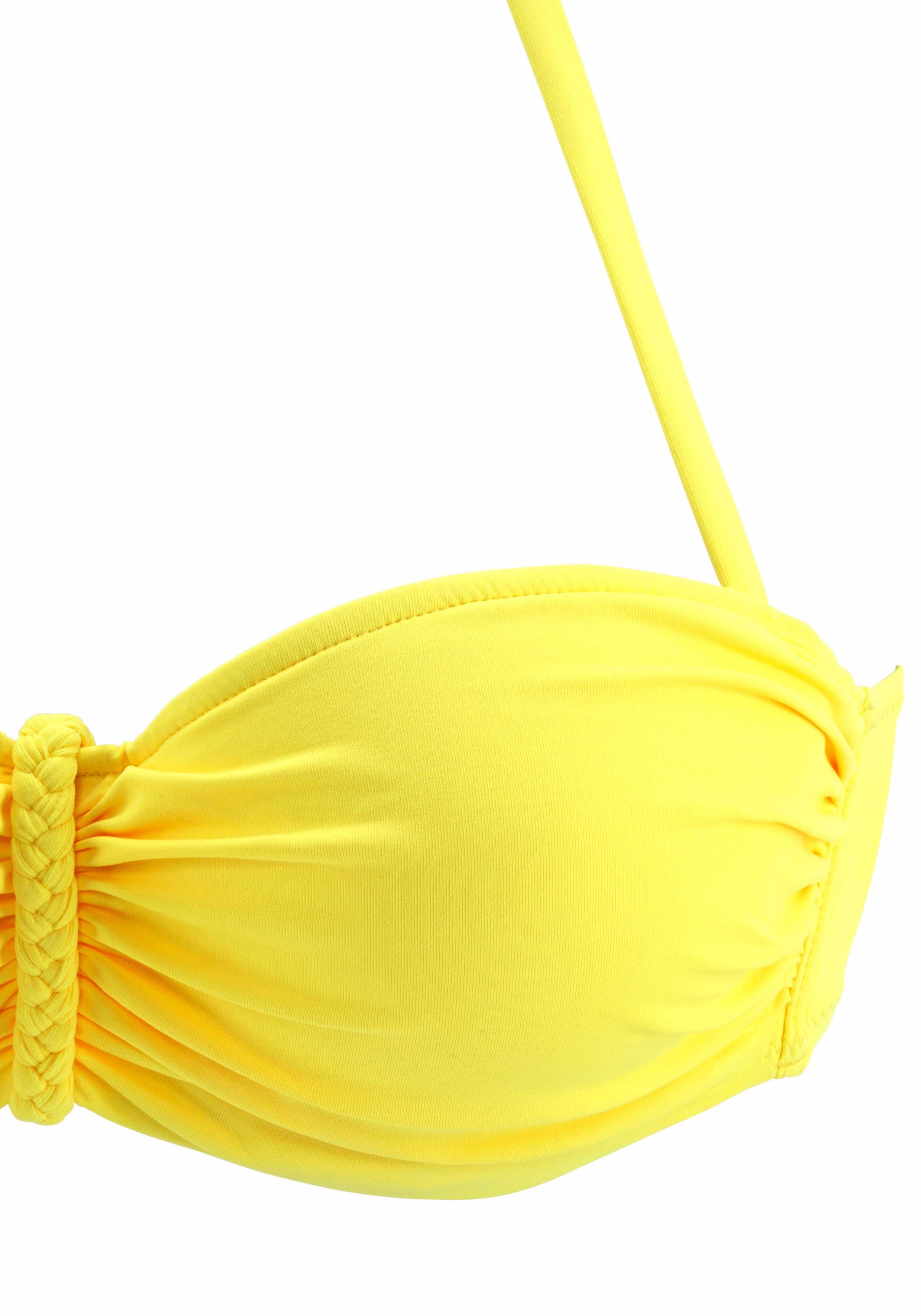 Buffalo Bügel-Bandeau-Bikini-Top Happy, mit geflochtenem Detail