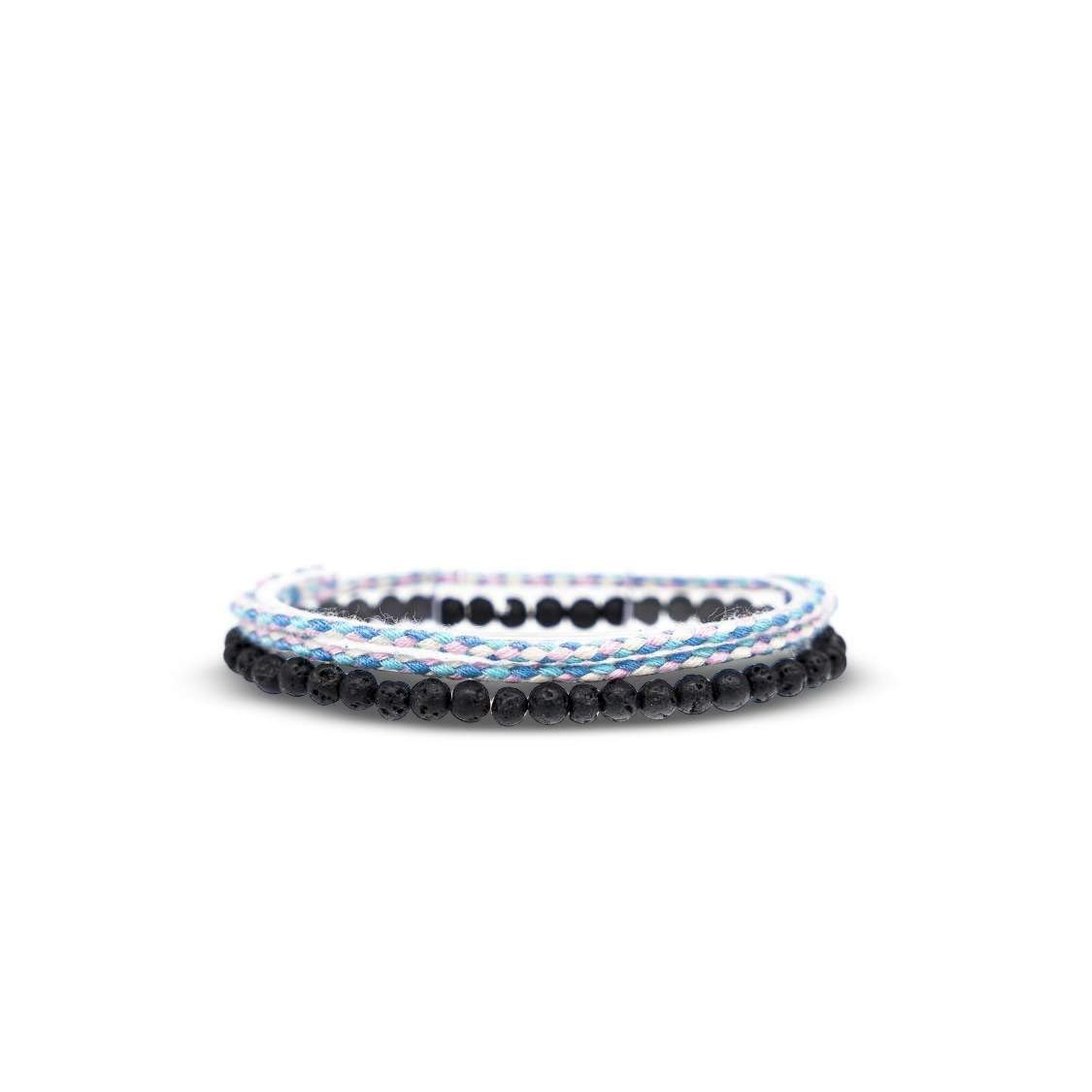 Made by Nami Armband Set 2x Surfer Armband Damen & Herren Perlenarmband Boho Armband (Set, 2), Handgemacht Boho Style Freundschaftsarmbänder