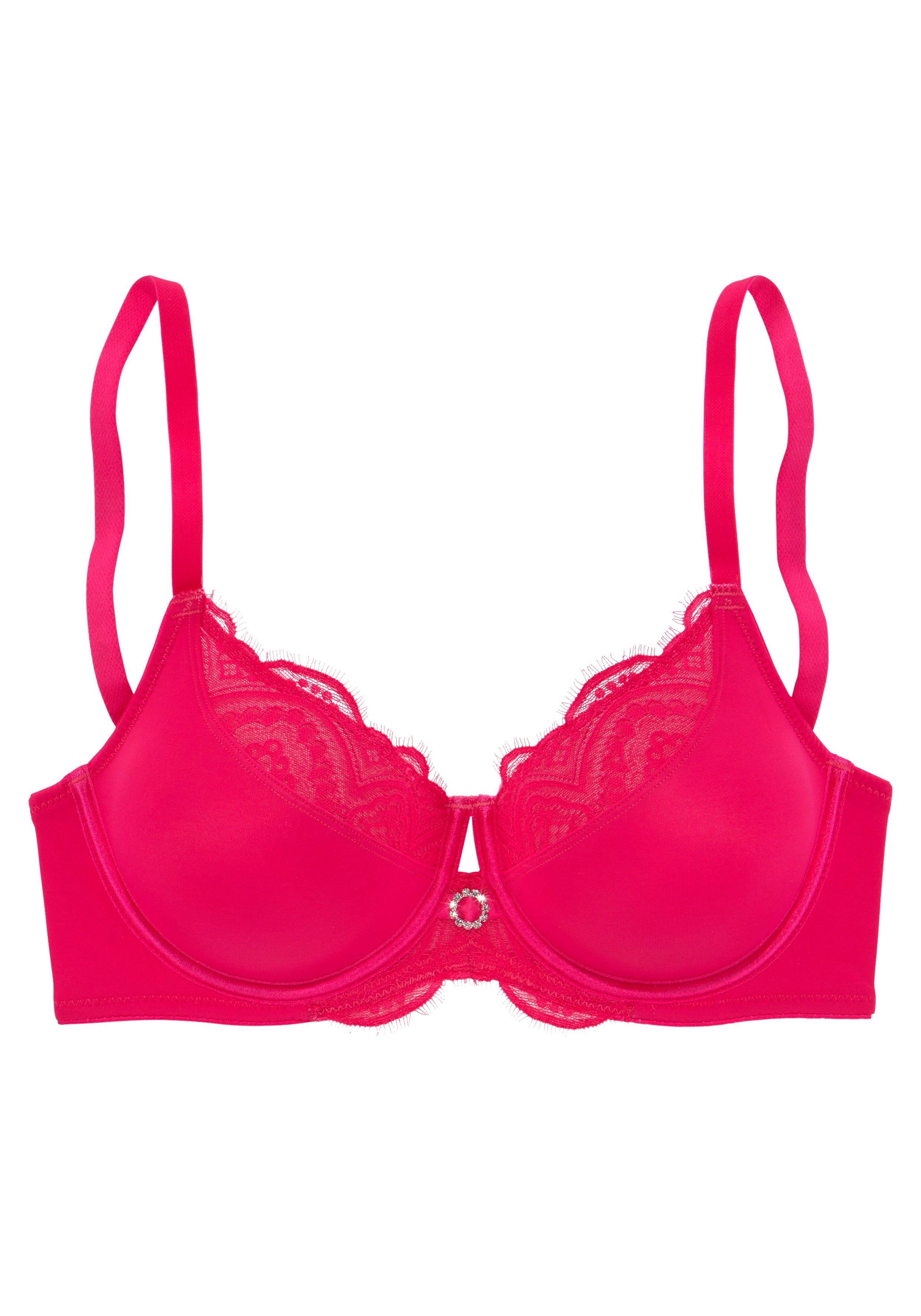 Nuance Minimizer-BH mit Dessous extravagantem pink Strassaccessoire