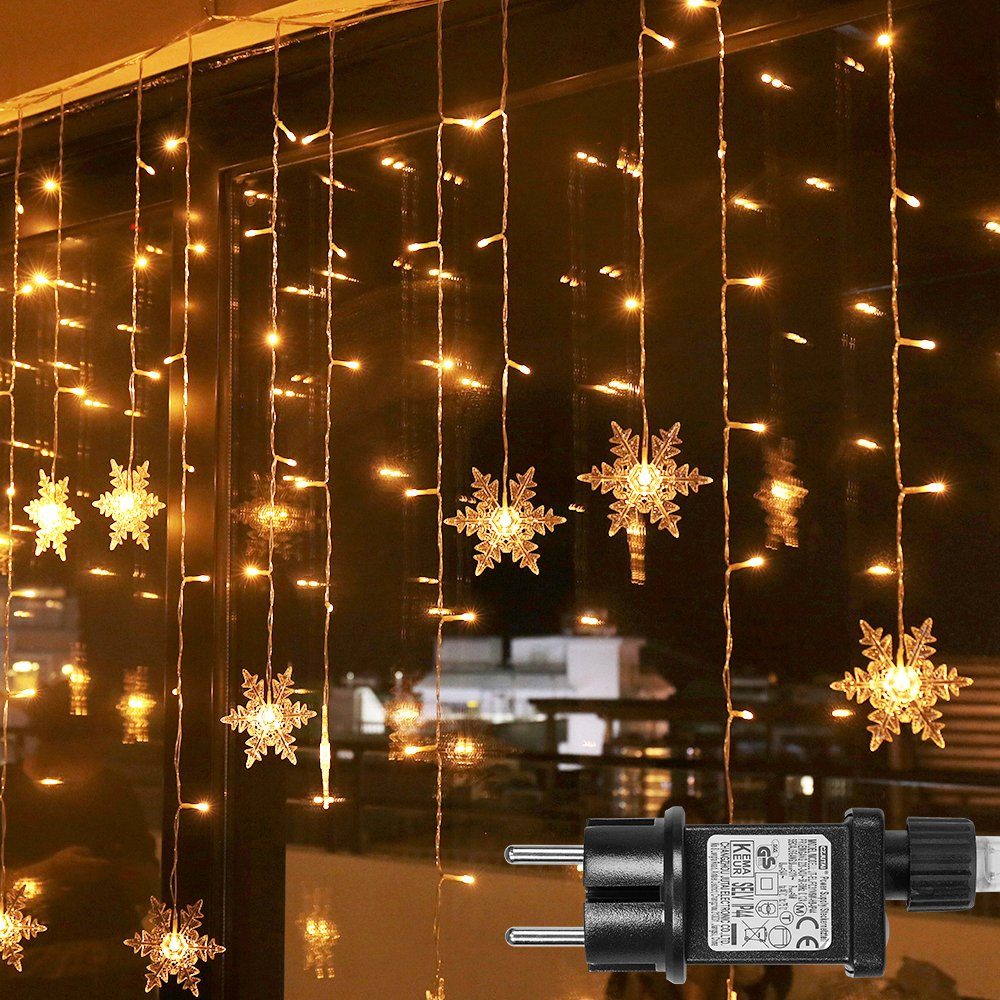 LED Stripe Wasserdichte LED-Lichterkette, Speicher 8 Modi, Fenster Hochzeit Dekor