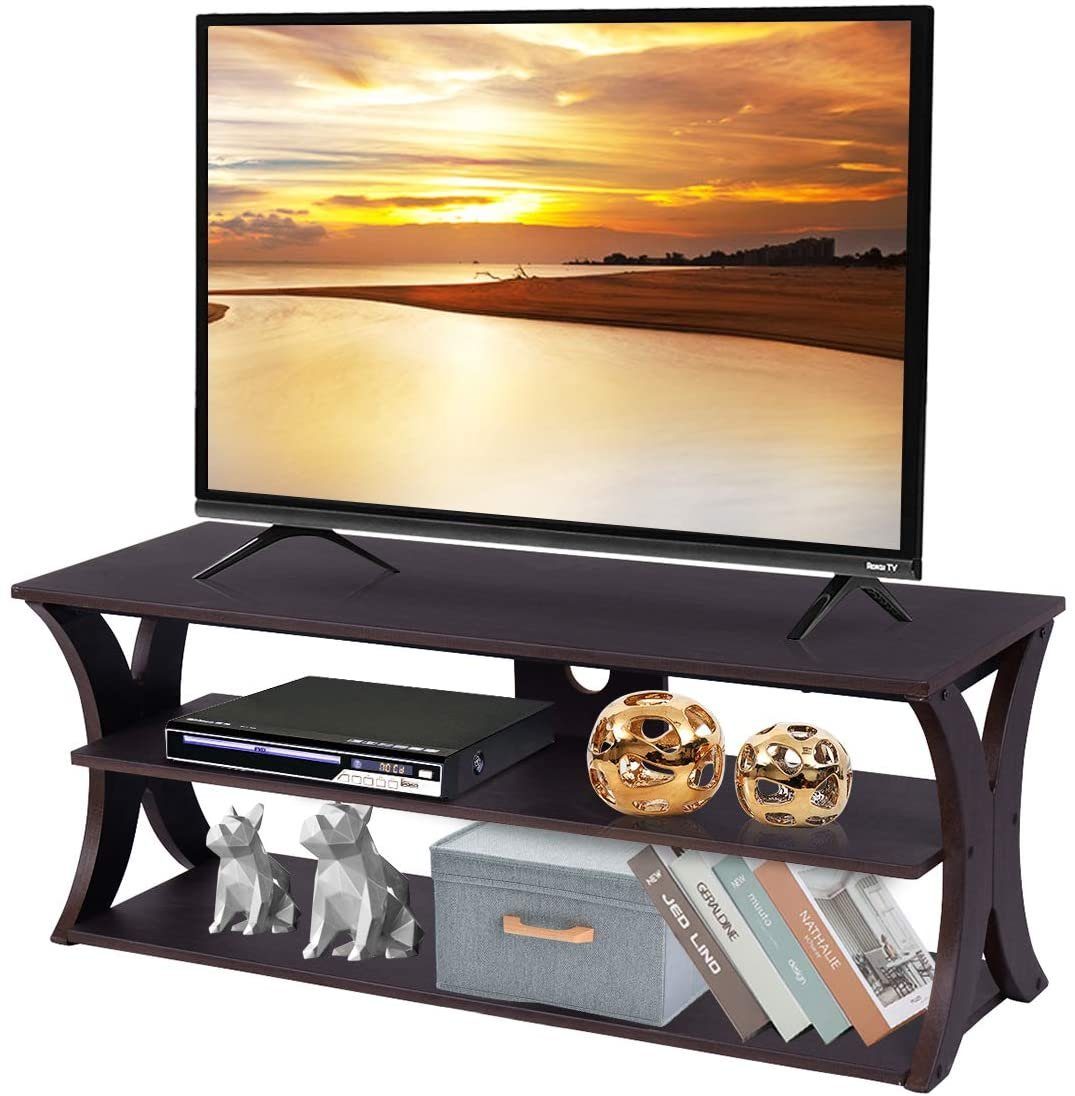 KOMFOTTEU TV-Schrank Lowboard für Fernseher bis 45 Zoll, 115 x 40 x 45 cm