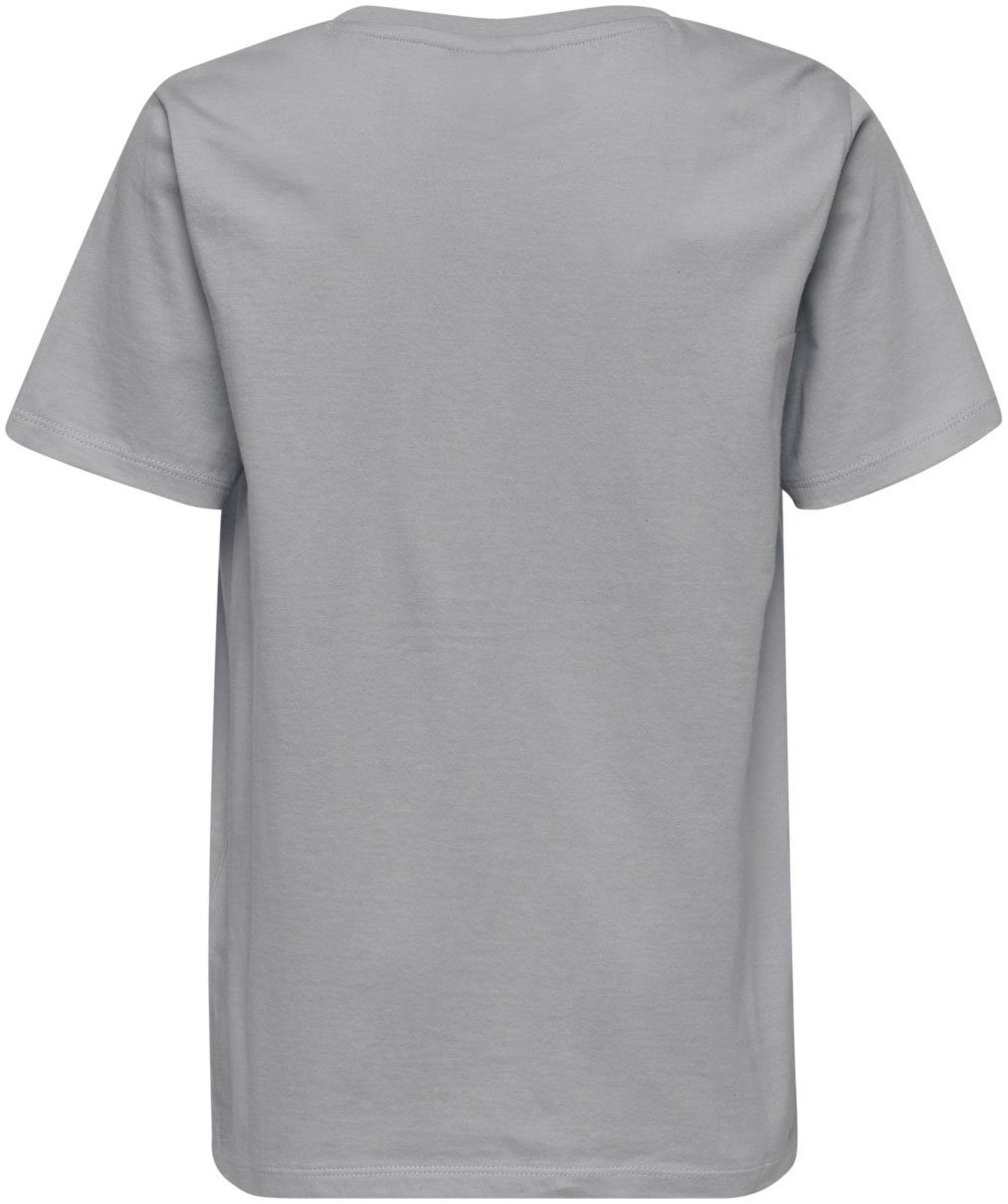 melange T-Shirt HMLTRES - hummel Sleeve T-SHIRT für Kinder Short grey (1-tlg)