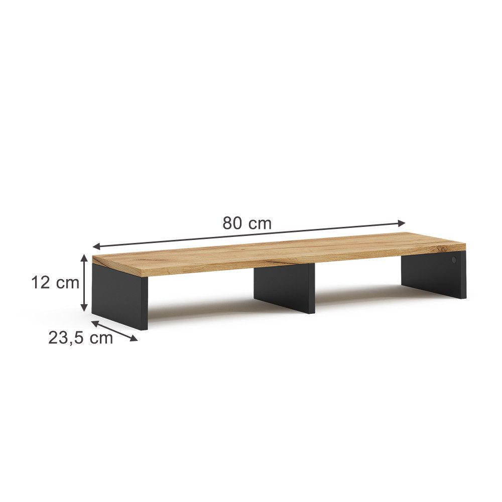Vicco Schreibtisch Tomy, Anthrazit/Goldkraft Eiche, 80 günstig online kaufen
