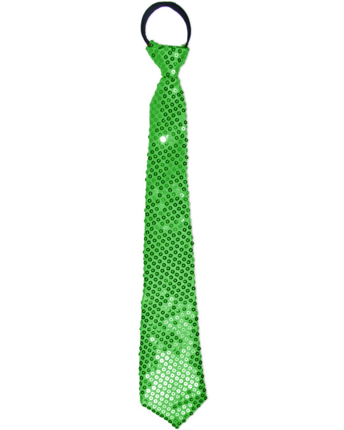 Funny Fashion Kostüm Glitzer Pailletten Krawatte für Party Show, Grün günstig online kaufen