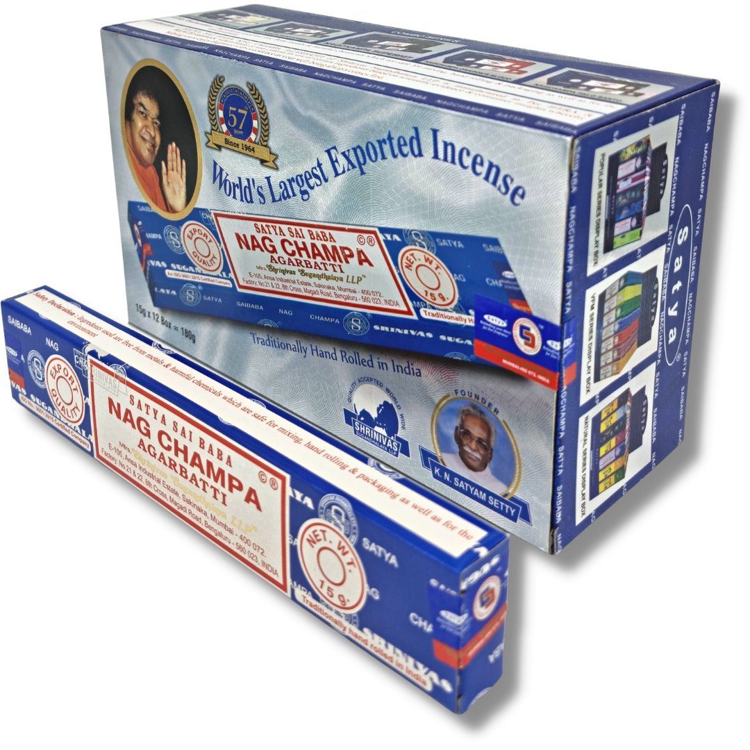 Satya Incense Räucherstäbchen 12x 15g Pack = 144 Räucherstäbchen, Satya Stäbchen, Made in India, Räucherstäbchen Duft Aromatherapie Satya Räuchern Incense Weihrauch