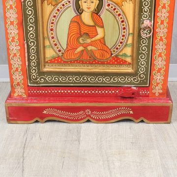 Oriental Galerie Mehrzweckschrank Tibet Wandschrank Buddha Yeshe Rot 60 cm
