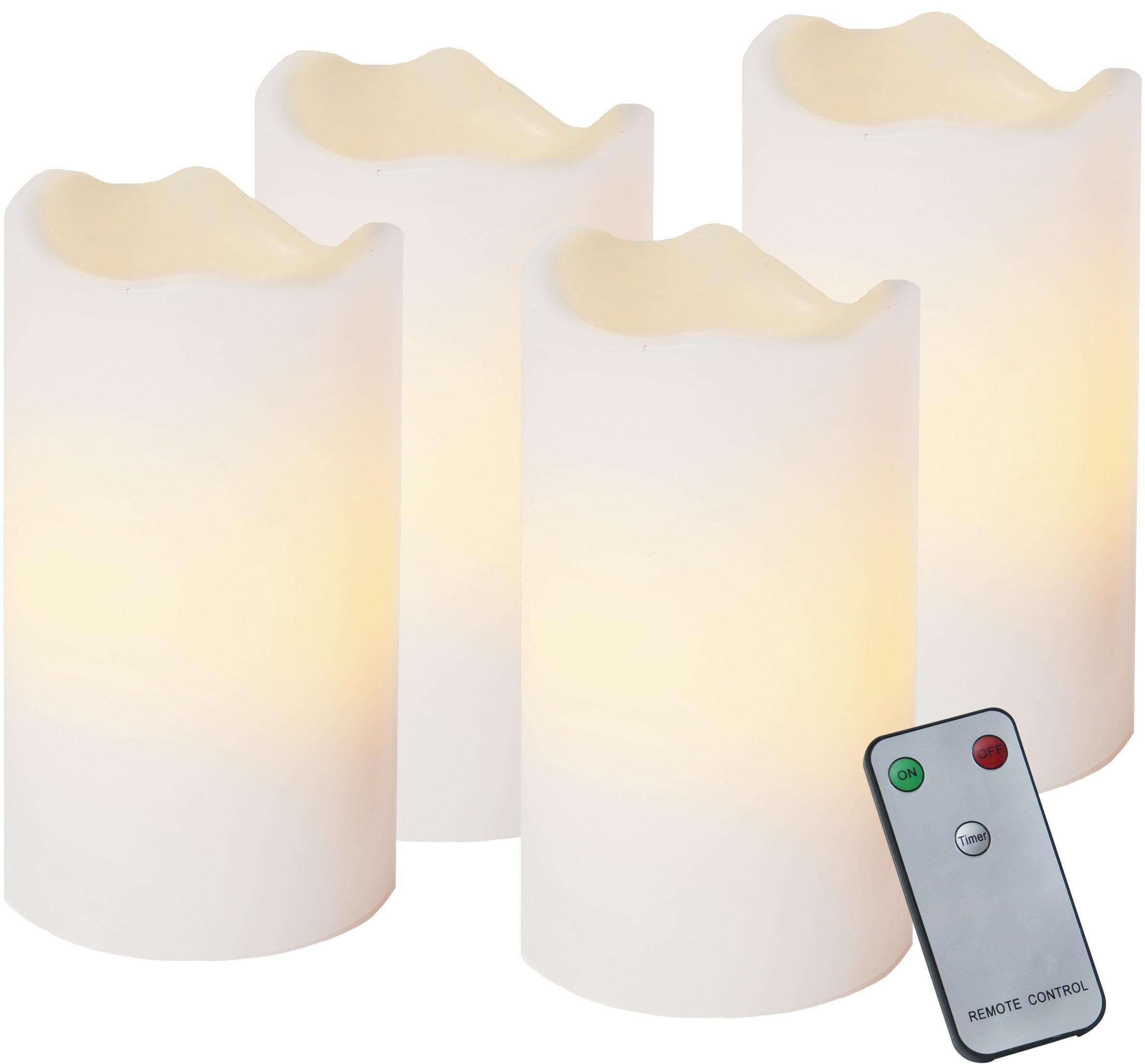 STAR TRADING LED Dekolicht 4er Set LED Advents-Kerzen Weiß, mit Fernbedienung – Bild 5 von 5